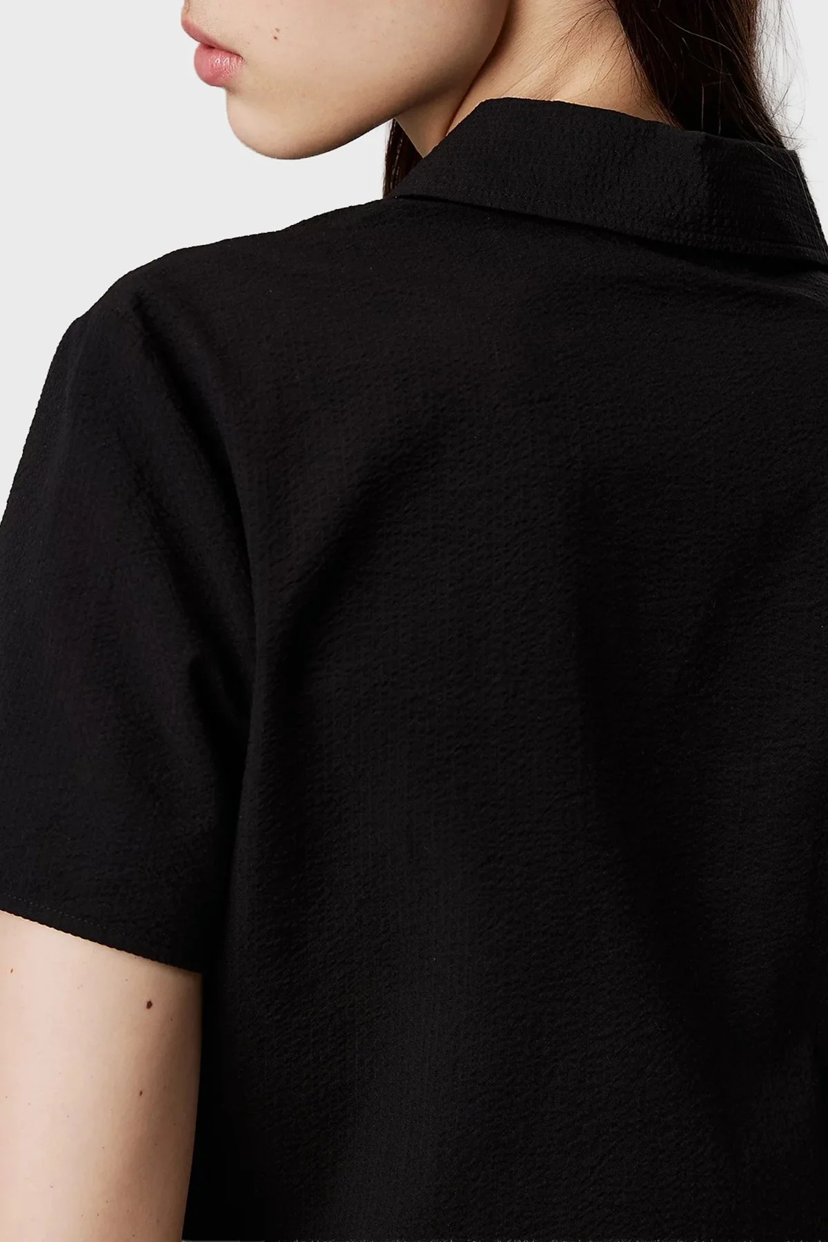 Calvin Klein % 100 Pamuk Regular Fit Düğmeli Midi Boy J20J225299BEH Bayan Elbise J20J225299 BEH SİYAH - 3