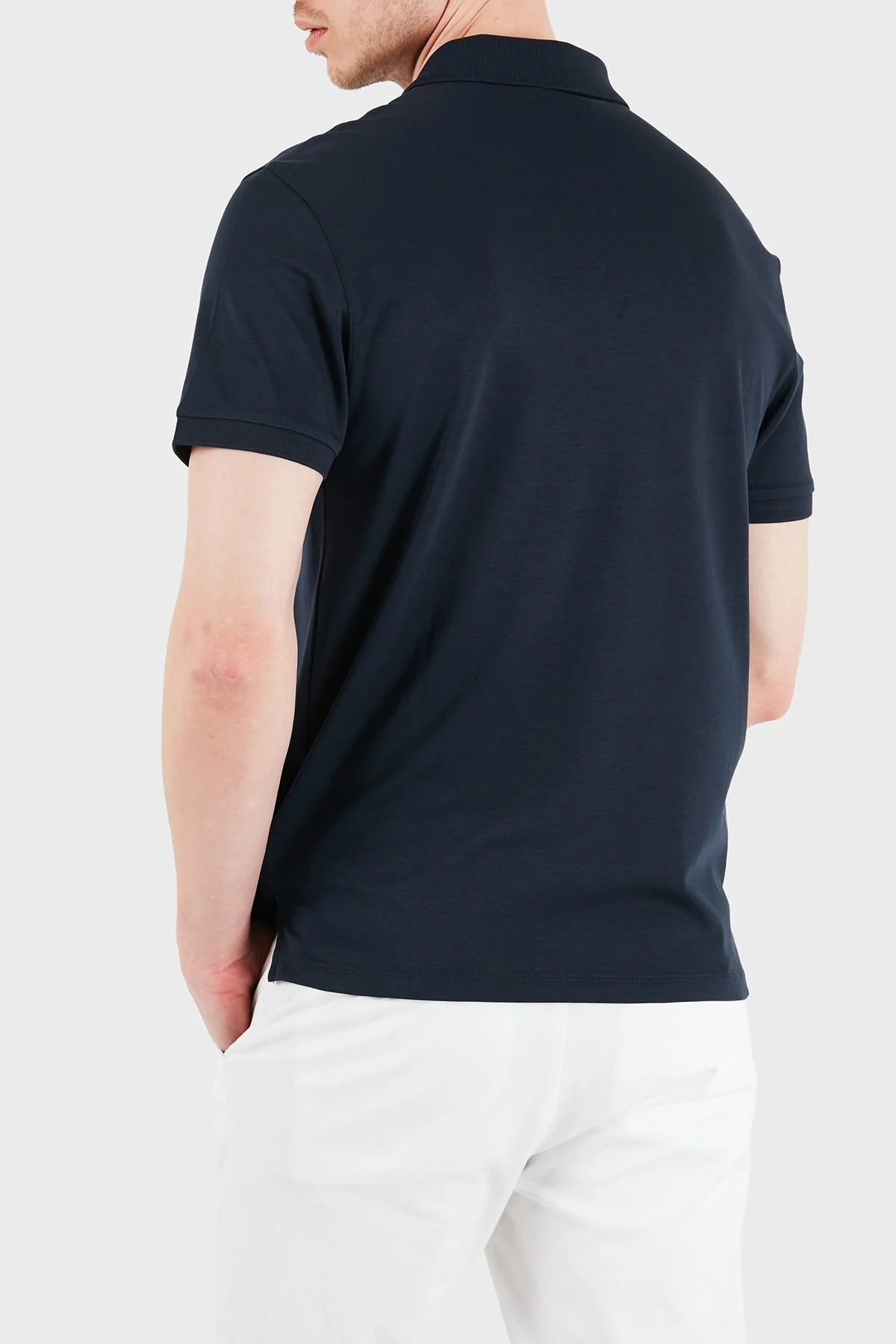 Calvin Klein % 100 Pamuk Regular Fit Fermuarlı LV04LE255GCEF Erkek Polo LV04LE255G CEF LACİVERT - 2