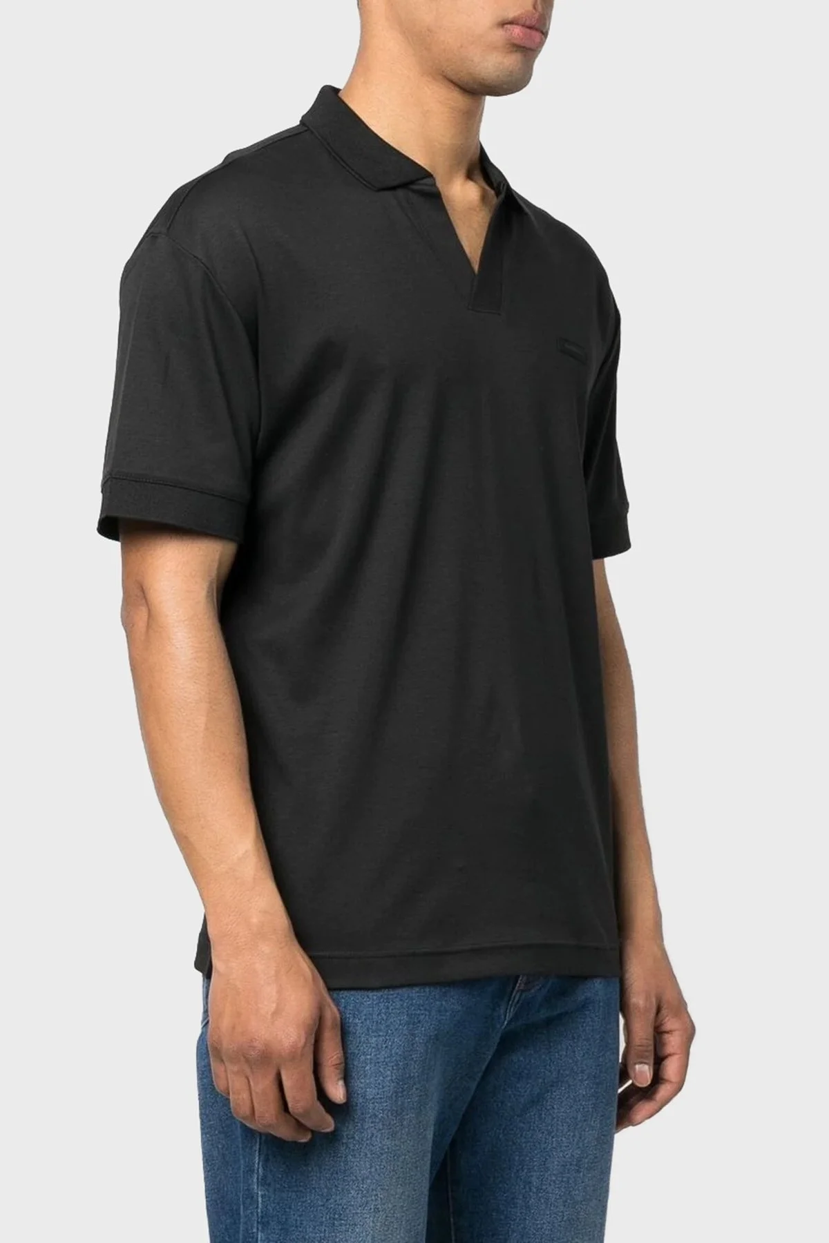 Calvin Klein % 100 Pamuk Regular Fit K10K111193BEH Erkek Polo T Shirt K10K111193 BEH SİYAH - 1