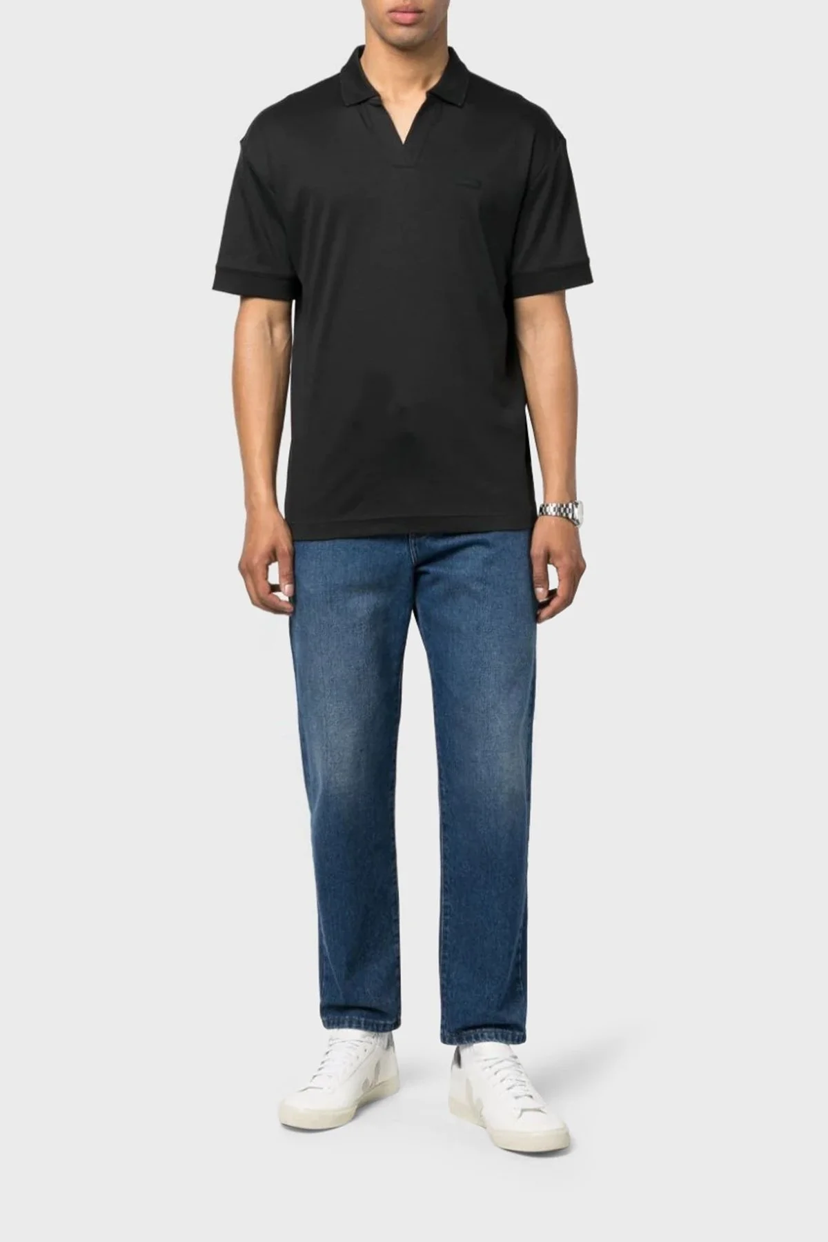 Calvin Klein % 100 Pamuk Regular Fit K10K111193BEH Erkek Polo T Shirt K10K111193 BEH SİYAH - 4