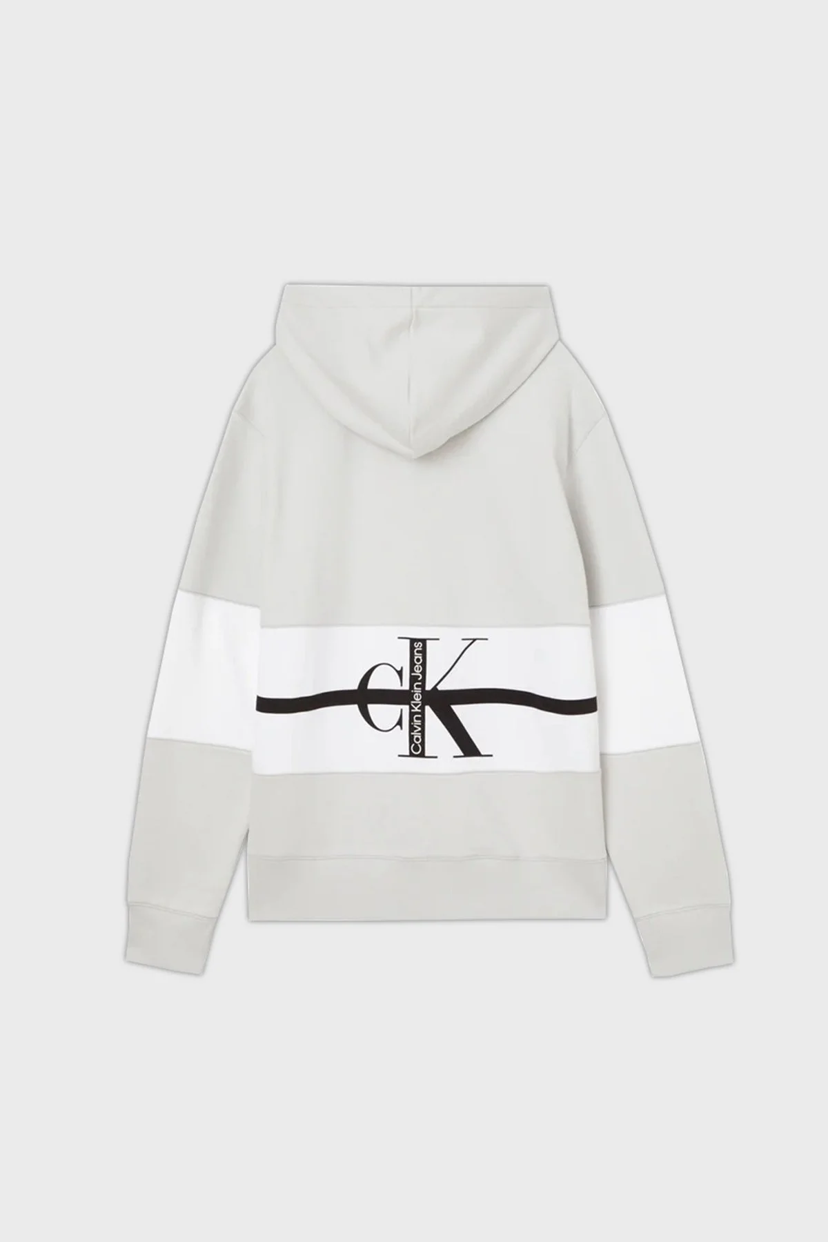 Calvin Klein % 100 Pamuk Regular Fit Kanguru Cepli Kapüşonlu Erkek Sweat J30J321882 PRF GRİ - 4