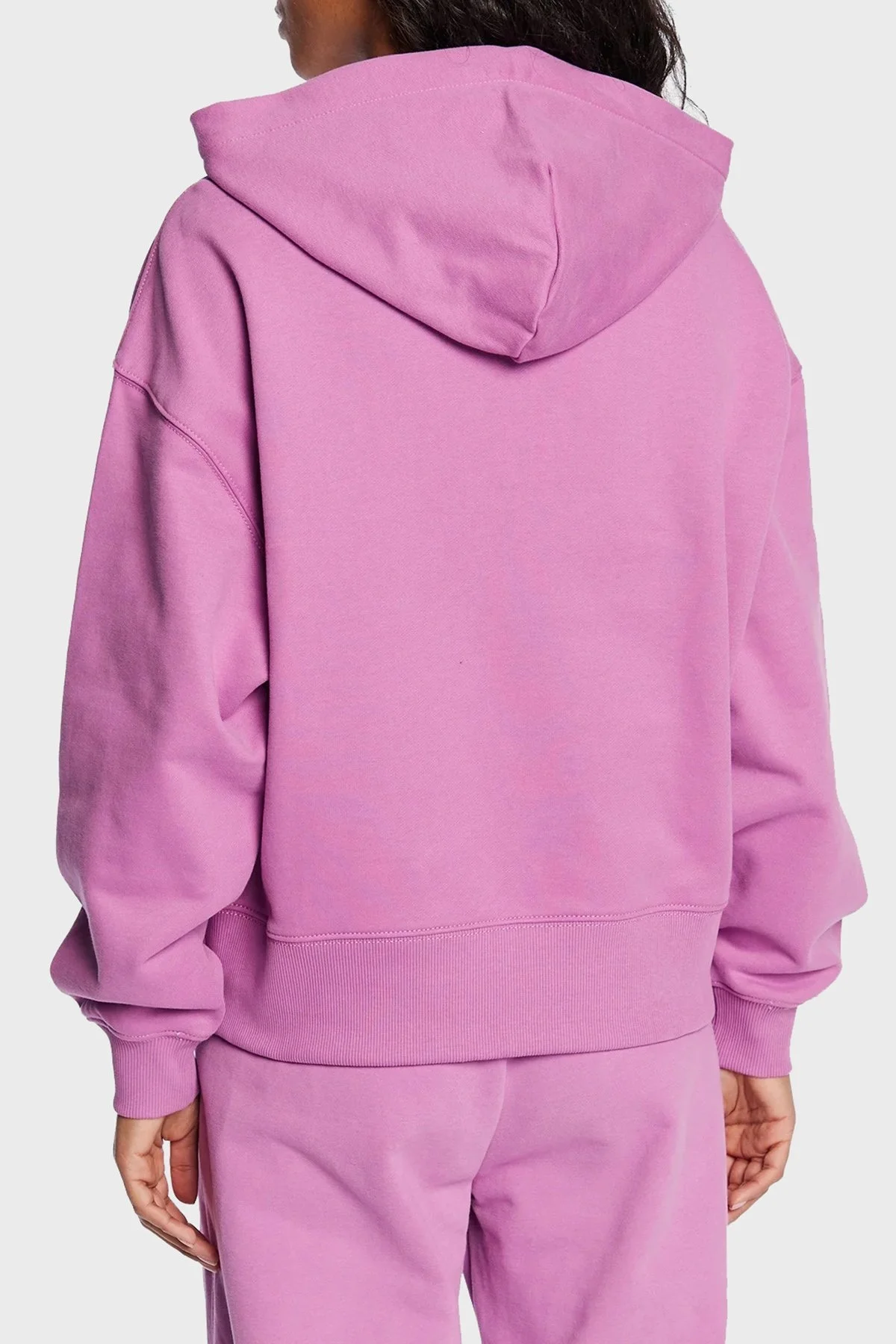 Calvin Klein % 100 Pamuk Regular Fit Kapüşonlu Bayan Sweat J20J220434 VDR MOR - 2