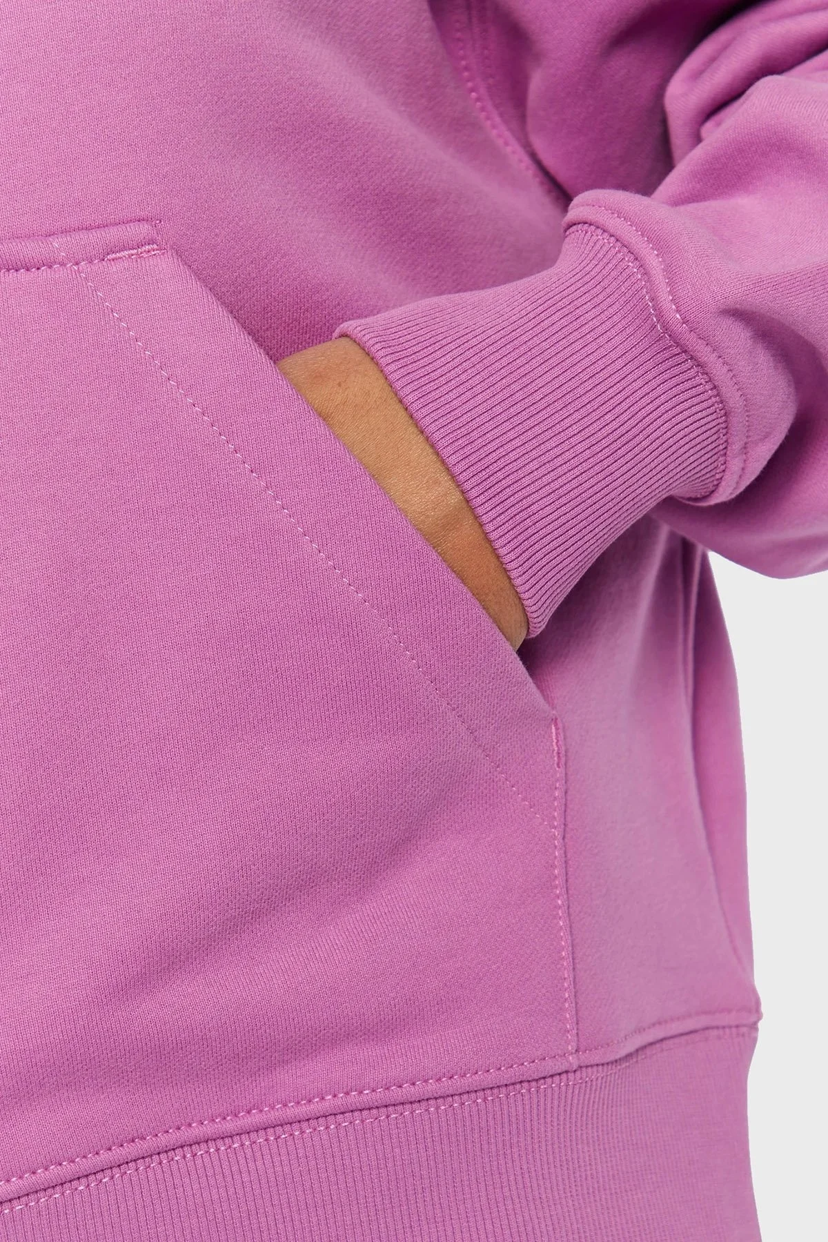 Calvin Klein % 100 Pamuk Regular Fit Kapüşonlu Bayan Sweat J20J220434 VDR MOR - 4