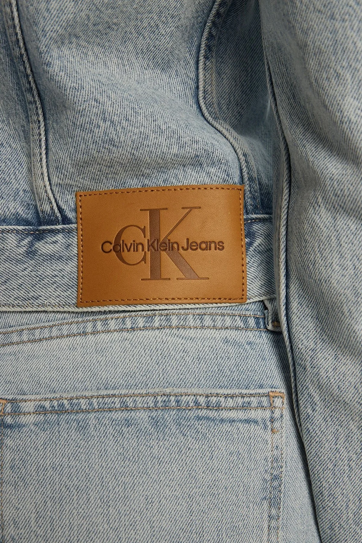 Calvin Klein % 100 Pamuk Regular Fit Kısa J20J2245441AA Bayan Kot Ceket J20J224544 1AA AÇIK MAVİ - 9