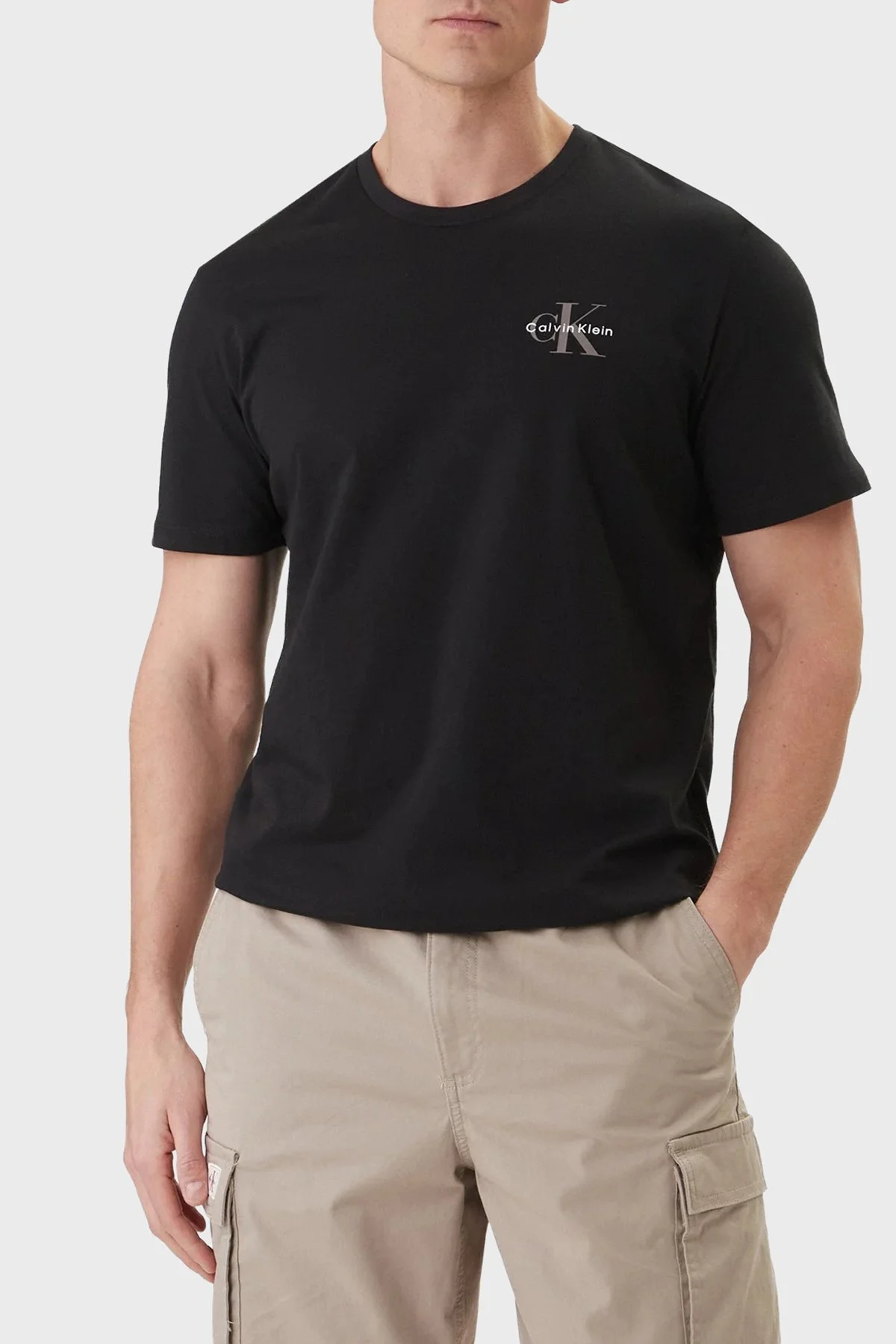 Calvin Klein % 100 Pamuk Regular Fit Logolu Bisiklet Yaka 2 Pack LV04RF279G9IC Erkek T Shirt LV04RF279G 9IC SİYAH-SİYAH - 1