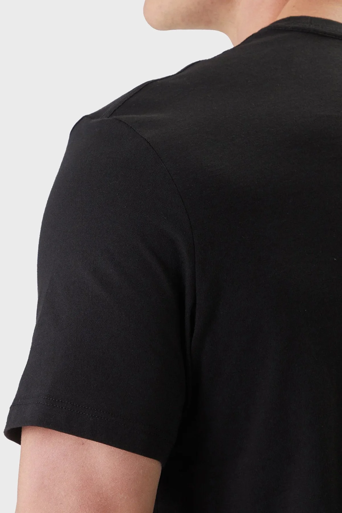 Calvin Klein % 100 Pamuk Regular Fit Logolu Bisiklet Yaka 2 Pack LV04RF279G9IC Erkek T Shirt LV04RF279G 9IC SİYAH-SİYAH - 5