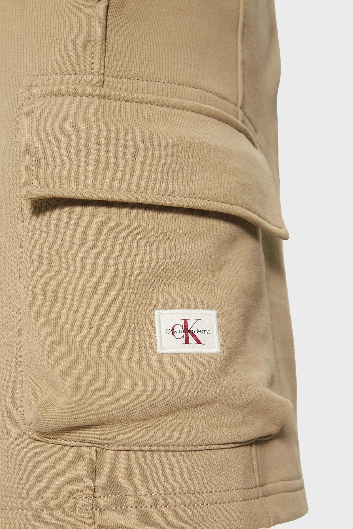 Calvin Klein % 100 Pamuk Regular Fit Normal Bel Cepli J30J327284HI0 Erkek Short J30J327284 HI0 BEJ - 10