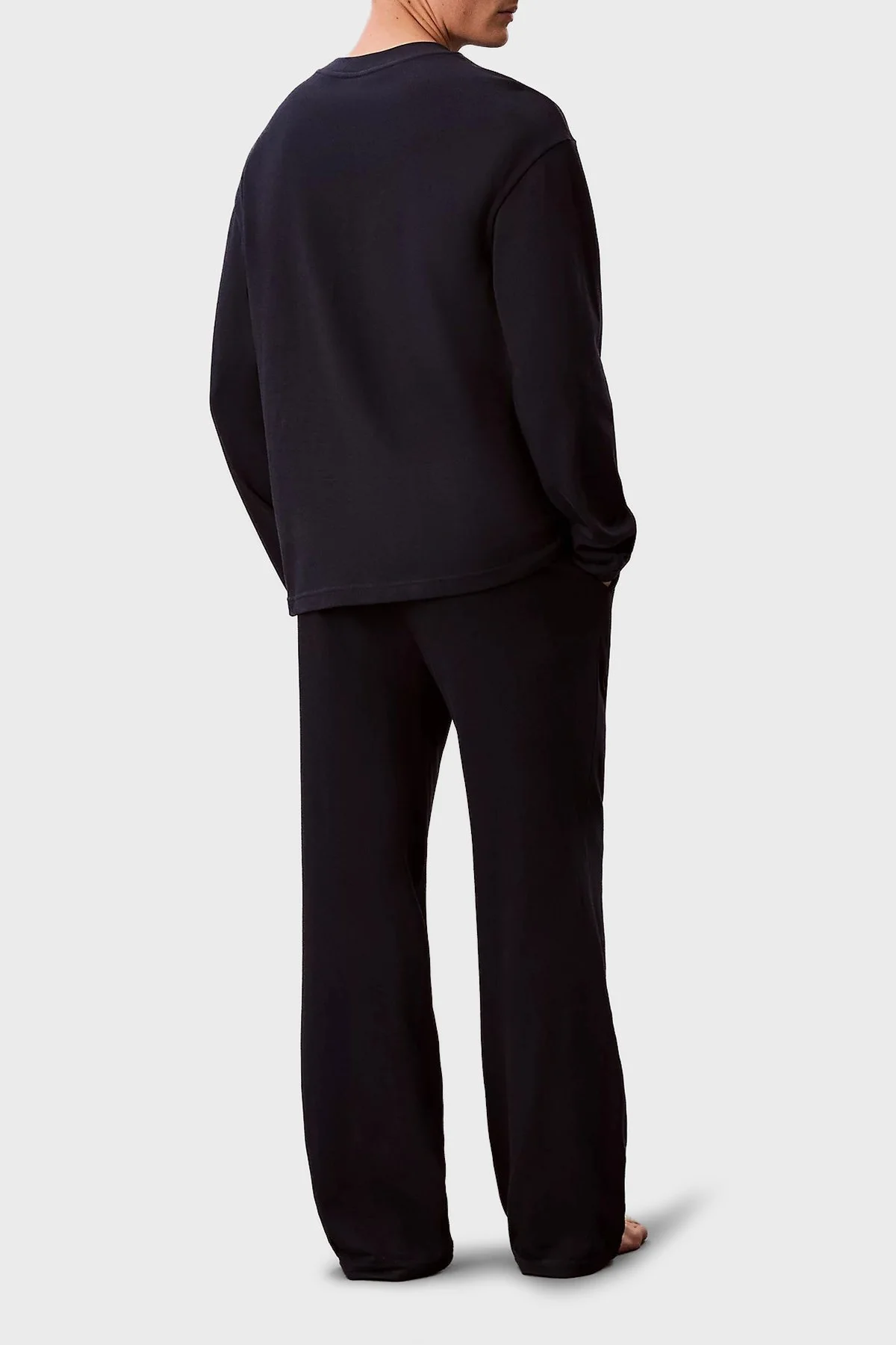 Calvin Klein % 100 Pamuk Regular Fit Uzun Kollu LV00NM29500PP Erkek Pijama Takımı LV00NM2950 0PP LACİVERT - 3