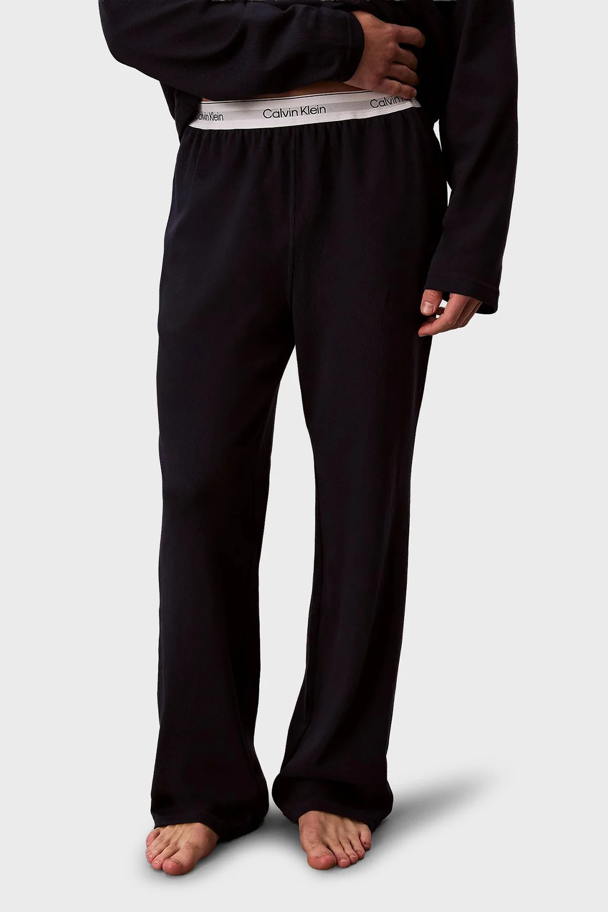 Calvin Klein % 100 Pamuk Regular Fit Uzun Kollu LV00NM29500PP Erkek Pijama Takımı LV00NM2950 0PP LACİVERT - 5