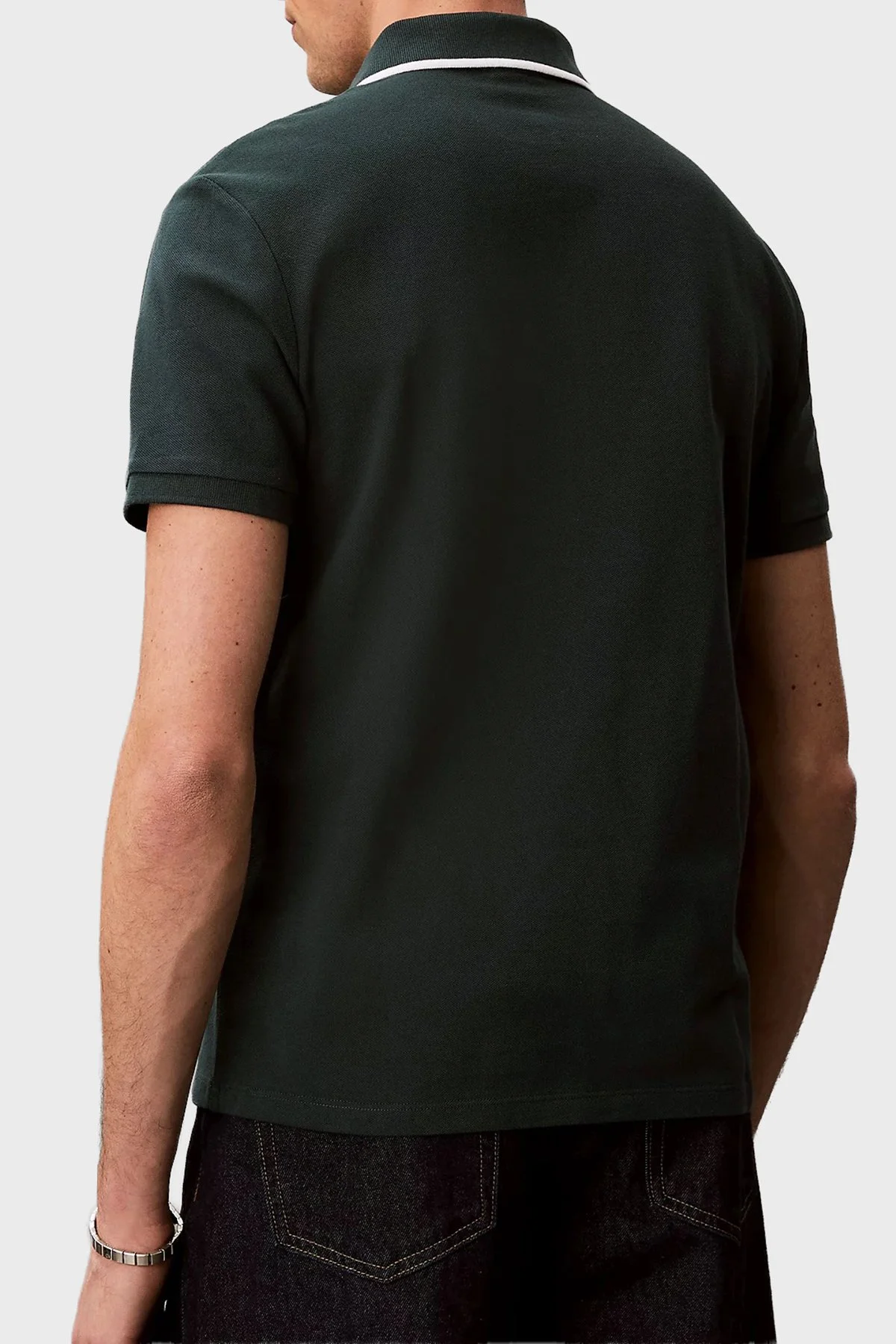 Calvin Klein % 100 Pamuk Regular Fit Yarım Fermuarlı LV04LF214GPZM Erkek Polo LV04LF214G PZM PETROL - 3