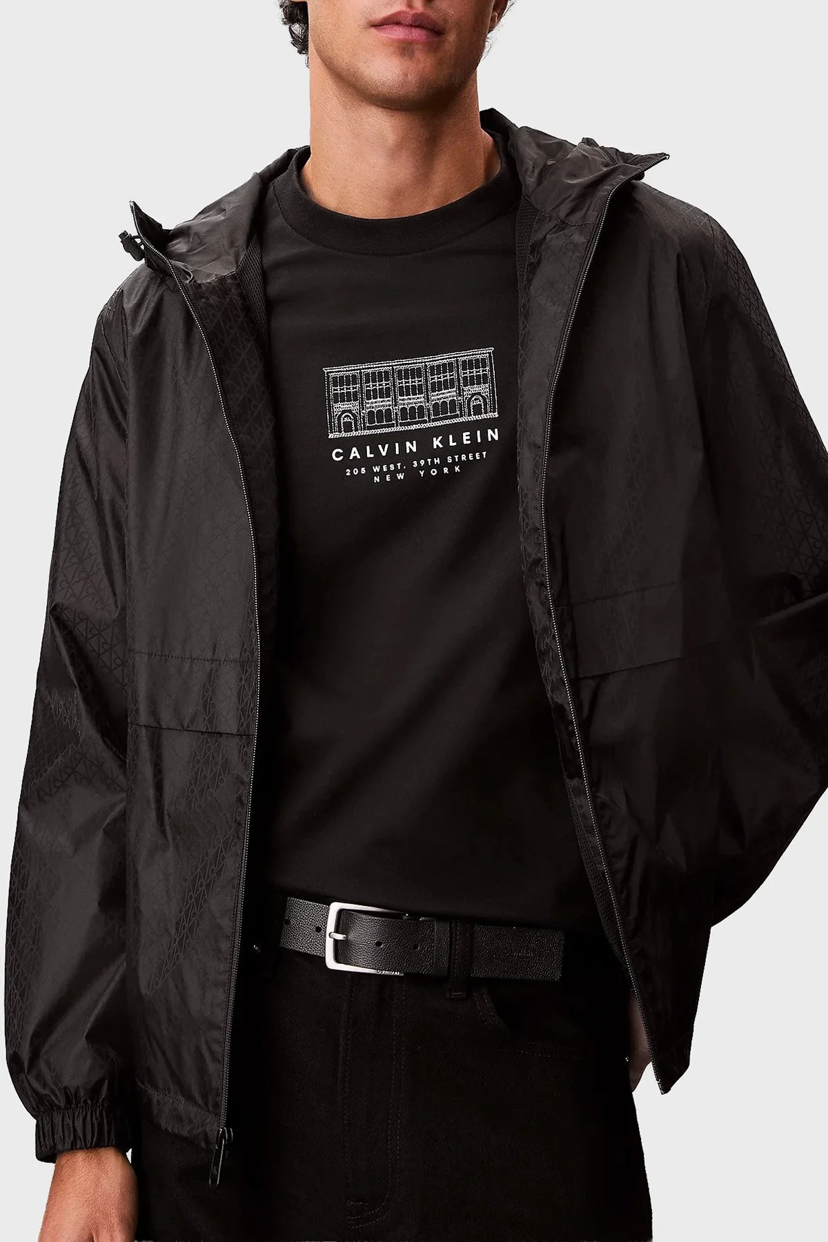 Calvin Klein % 100 Pamuk Relaxed Fit Logolu Bisiklet Yaka LV04RF823GUB1 Erkek T Shirt LV04RF823G UB1 SİYAH - 4