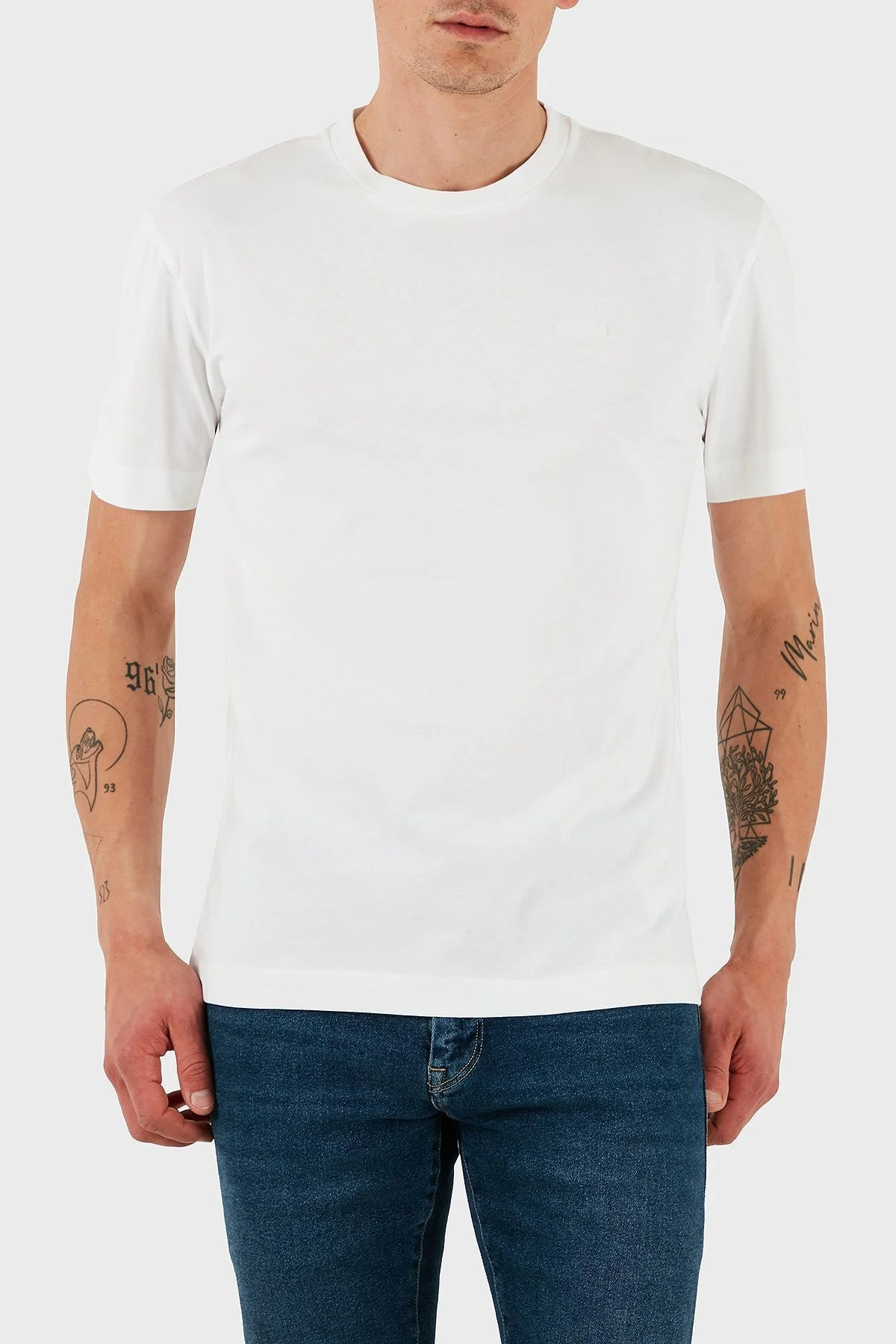 Calvin Klein % 100 Pamuk Relaxed Fit Logolu K10K112749YAF Erkek T Shirt K10K112749 YAF BEYAZ - 7