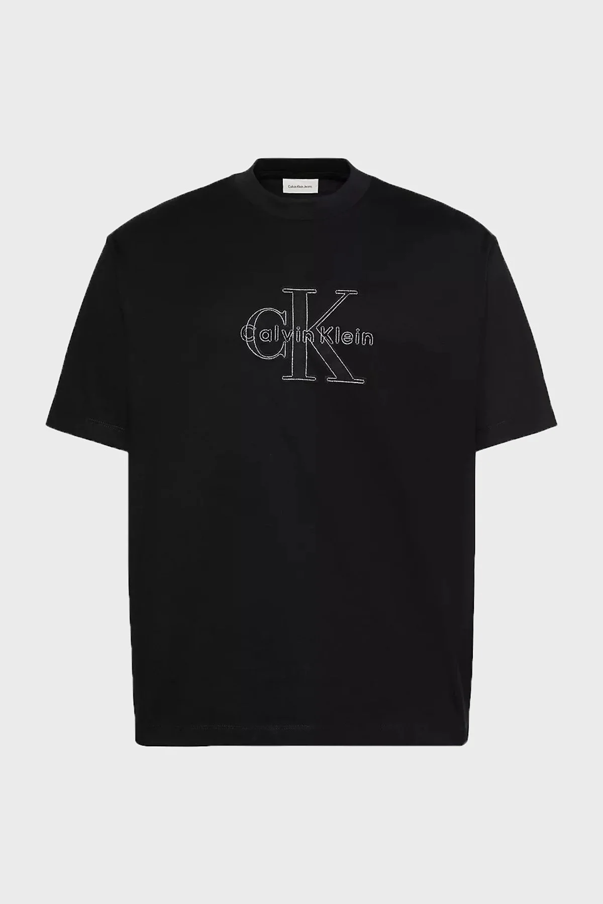 Calvin Klein % 100 Pamuk Relaxed Fit Logolu LV04RG814GUB1 Erkek T Shirt LV04RG814G UB1 SİYAH - 5