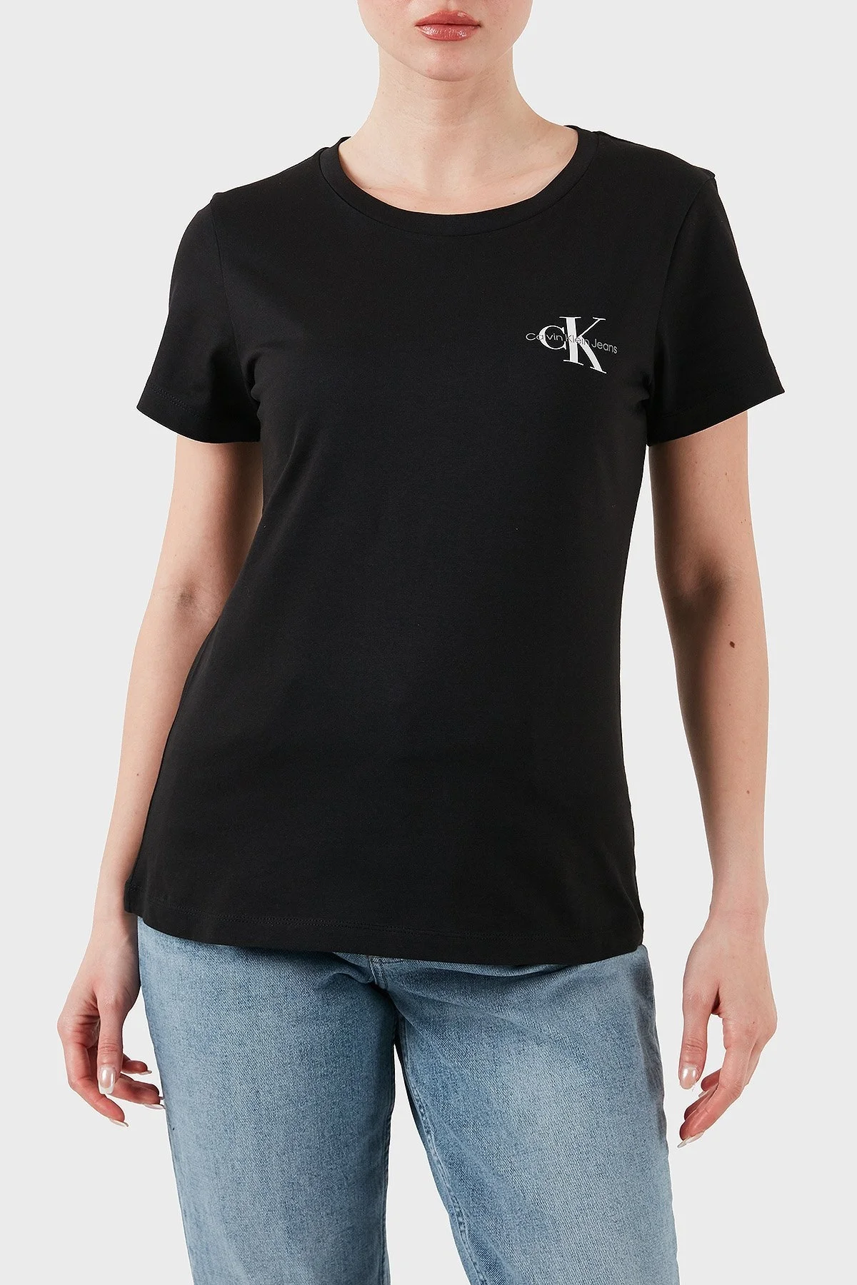 Calvin Klein % 100 Pamuk Slim Fit Bisiklet Yaka 2 Pack J20J219734TO5 Bayan T Shirt J20J219734 TO5 SİYAH-PEMBE - 9