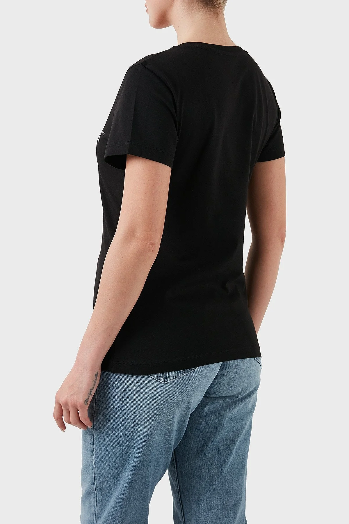 Calvin Klein % 100 Pamuk Slim Fit Bisiklet Yaka 2 Pack J20J219734TO5 Bayan T Shirt J20J219734 TO5 SİYAH-PEMBE - 11