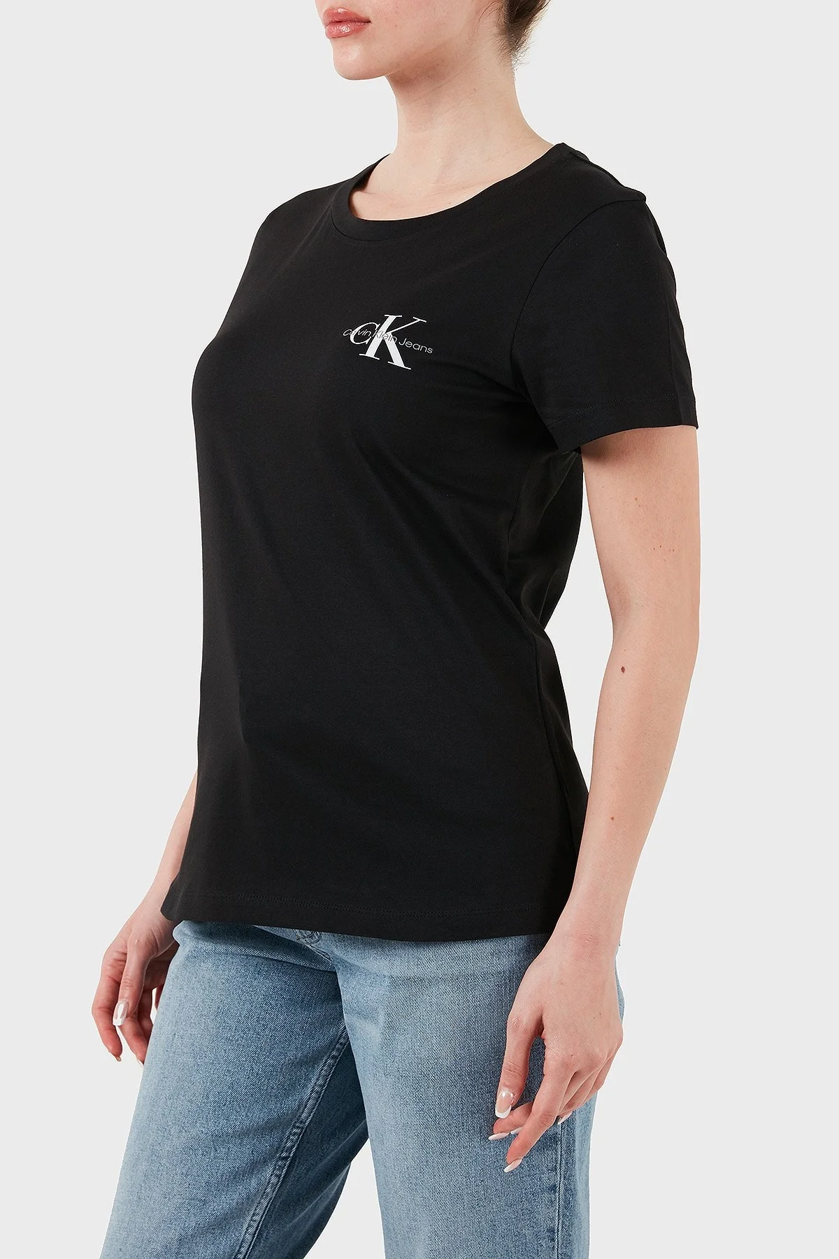 Calvin Klein % 100 Pamuk Slim Fit Bisiklet Yaka 2 Pack J20J219734TO5 Bayan T Shirt J20J219734 TO5 SİYAH-PEMBE - 14