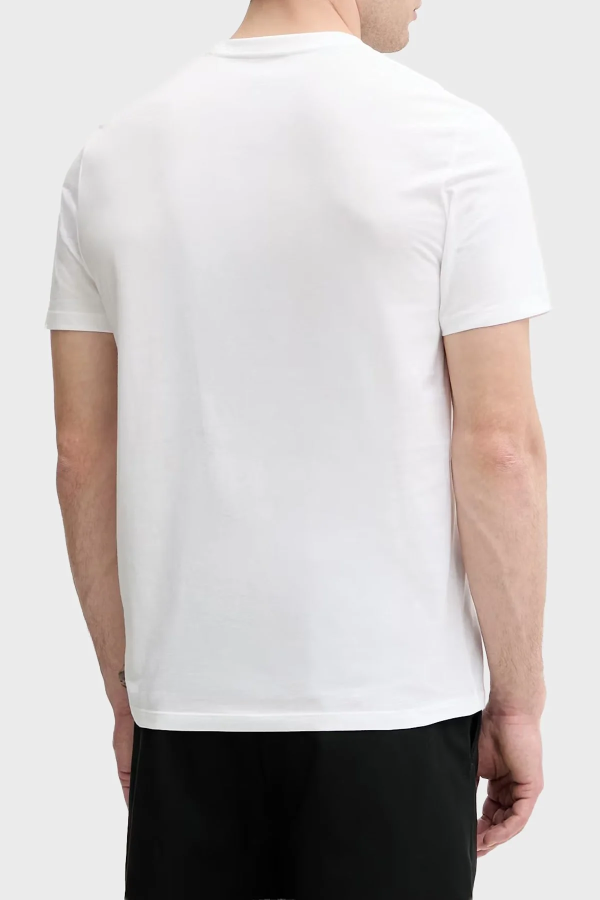 Calvin Klein % 100 Pamuk Slim Fit Logolu Bisiklet Yaka Erkek T Shirt LV04RG837G YAF BEYAZ - 3