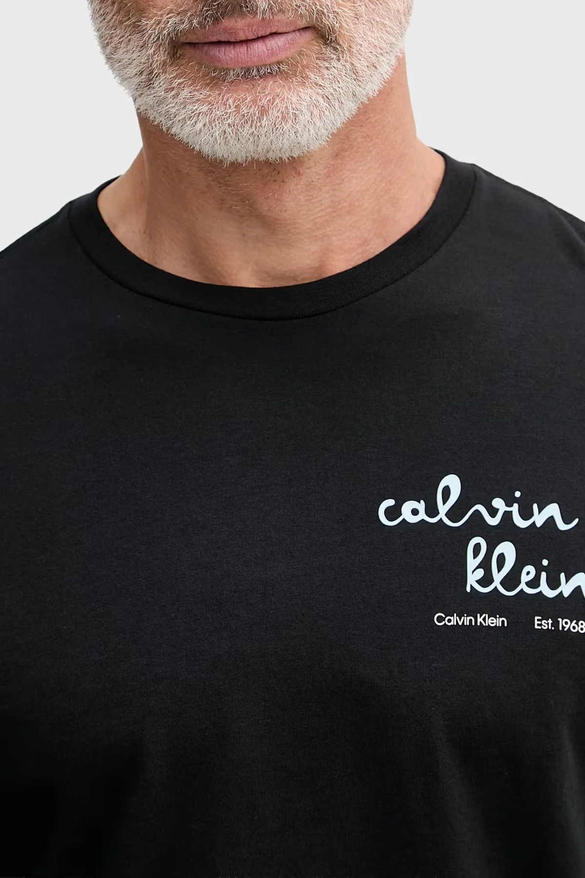 Calvin Klein % 100 Pamuk Slim Fit Logolu Bisiklet Yaka LV04RG837GUB1 Erkek T Shirt LV04RG837G UB1 SİYAH - 3