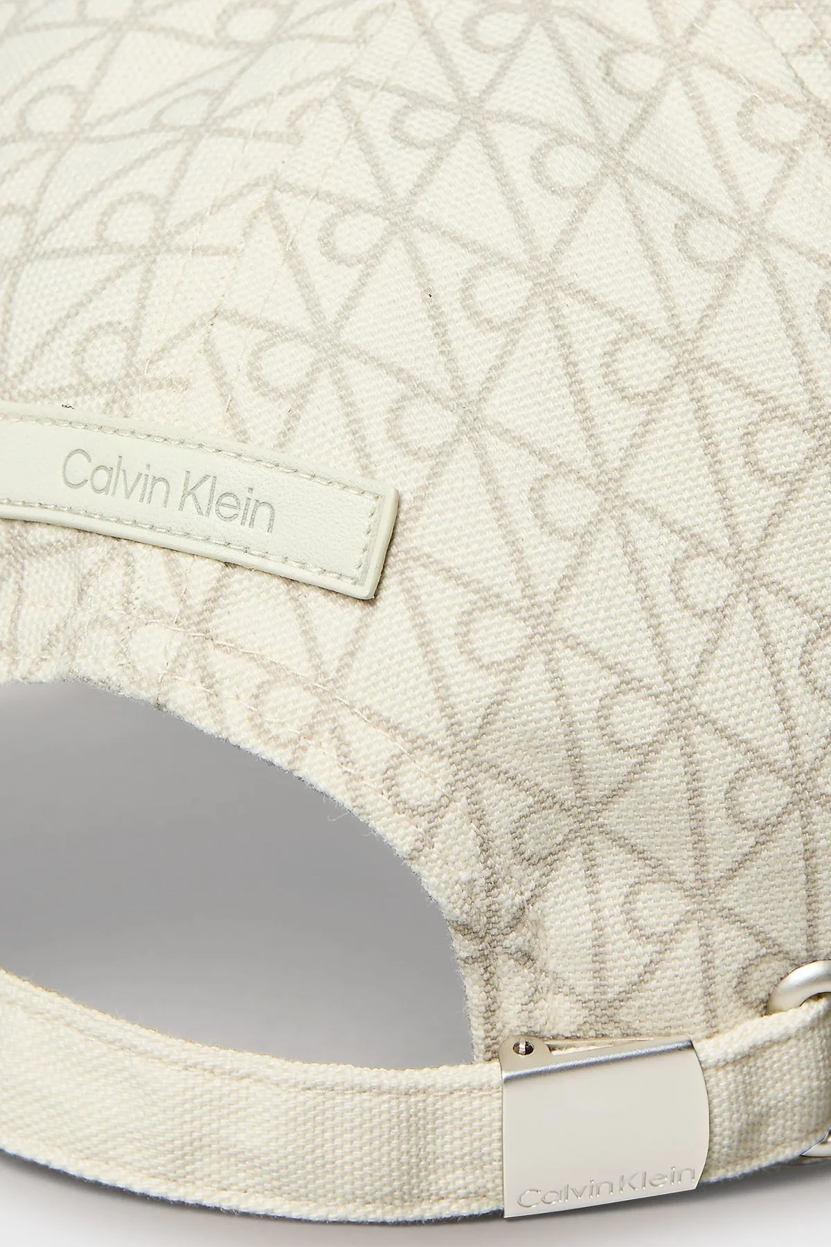 Calvin Klein % 100 Pamuk Tamamı Logolu LV04F5036G2XB Bayan Şapka LV04F5036G 2XB EKRU - 4