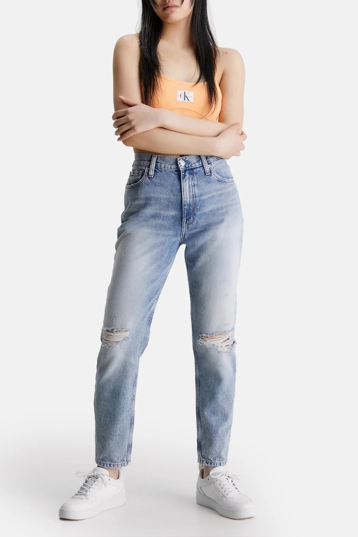 Calvin Klein Jeans Bayan Kot Pantolon J20J221245 1A4 MAVİ - 2