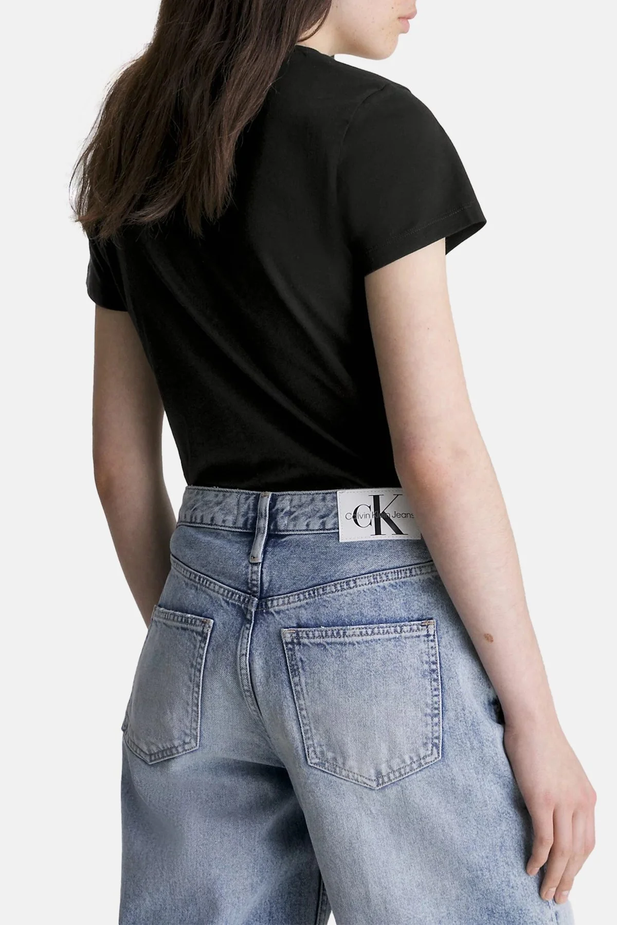 Calvin Klein 2 Pack Pamuklu Slim Fit J20J219734BEH Bayan T Shirt J20J219734 BEH SİYAH - 2