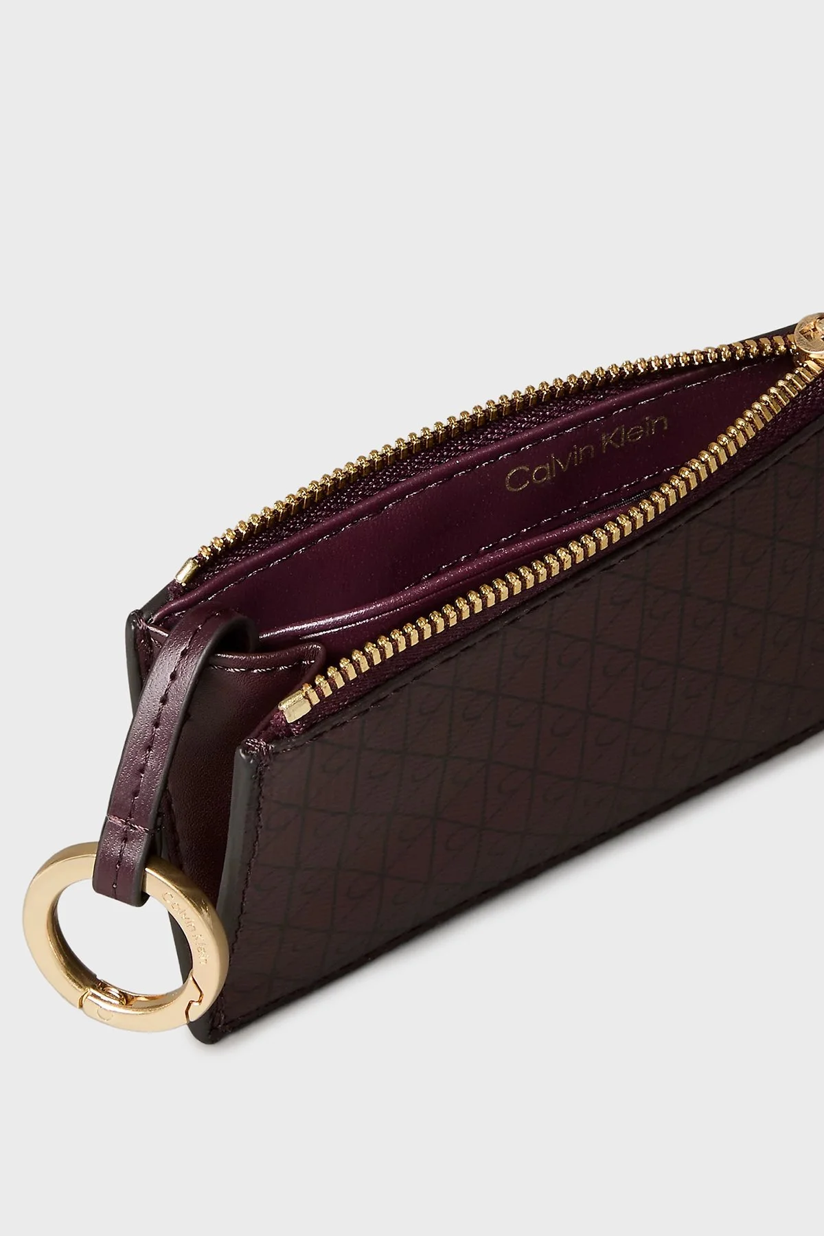 Calvin Klein 4G Logolu LV04F1084G2XD Bayan Kartlık LV04F1084G 2XD BORDO - 6