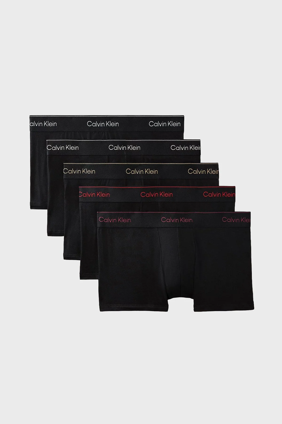Calvin Klein 5li Paket Logolu LV00NB43904O1 Erkek Boxer LV00NB4390 4O1 Siyah - 1