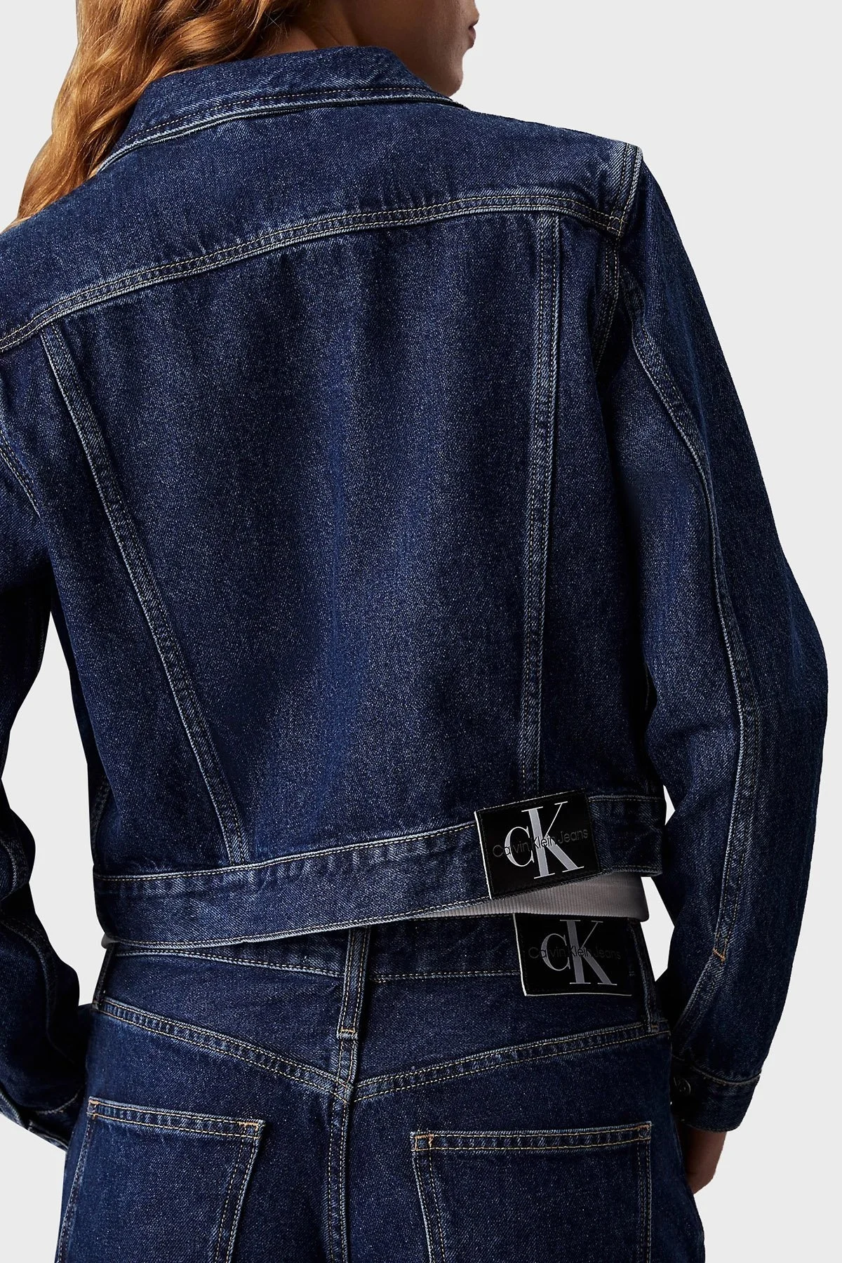 Calvin Klein 90s Pamuklu Regular Fit J20J2236701A4 Bayan Kot Ceket J20J223670 1A4 MAVİ - 5