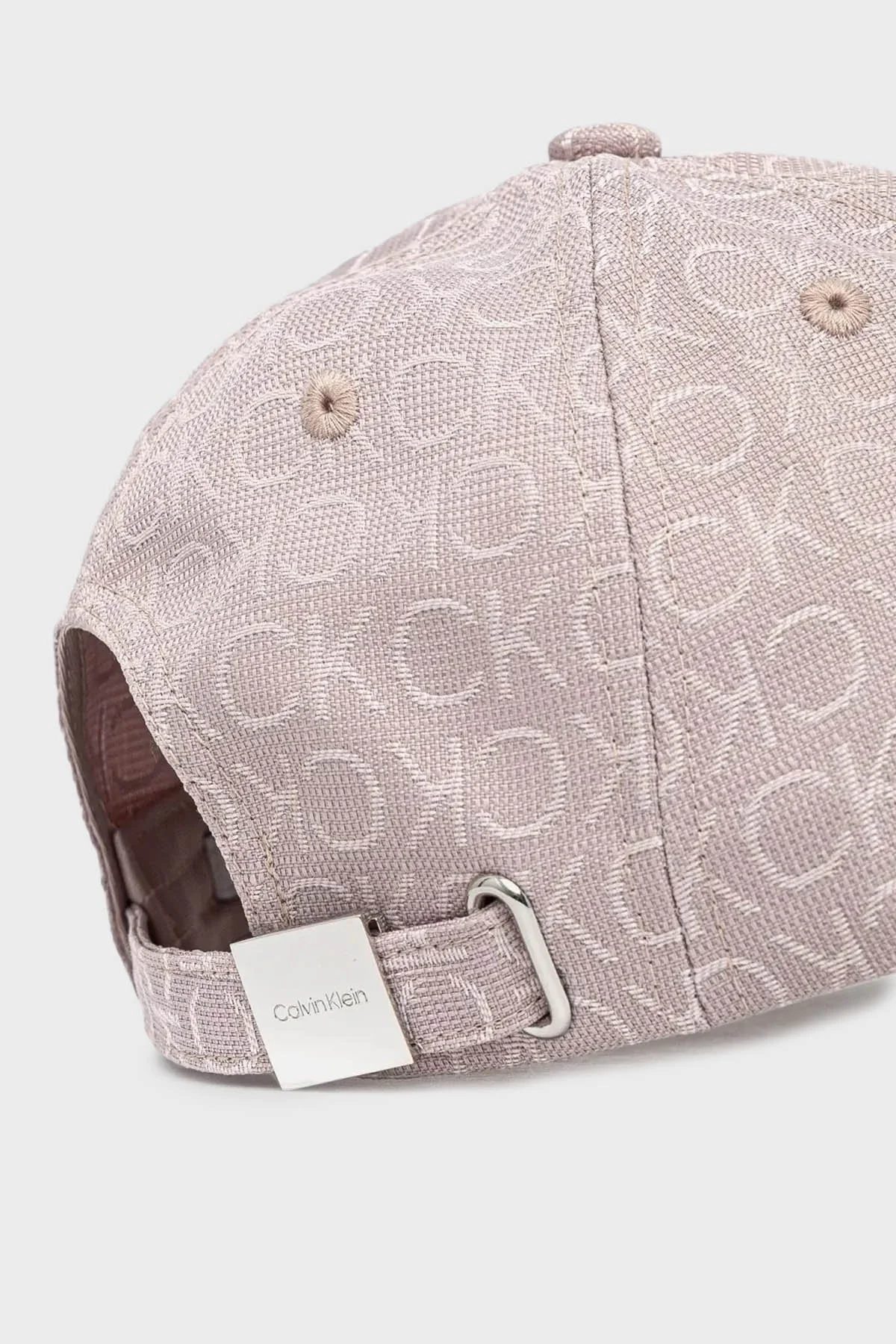 Calvin Klein Ayarlanabilen Arka Kısımlı Jakarlı K60K612871PE1 Bayan Şapka K60K612871 PE1 PUDRA - 7