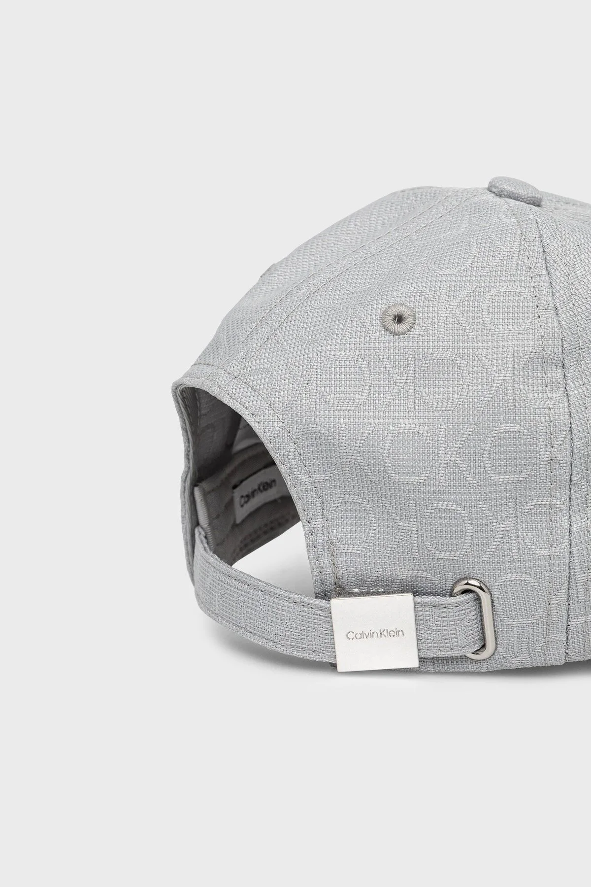 Calvin Klein Ayarlanabilir Arka Kısımlı Jakarlı K60K612871PDE Bayan Şapka K60K612871 PDE GRİ - 6