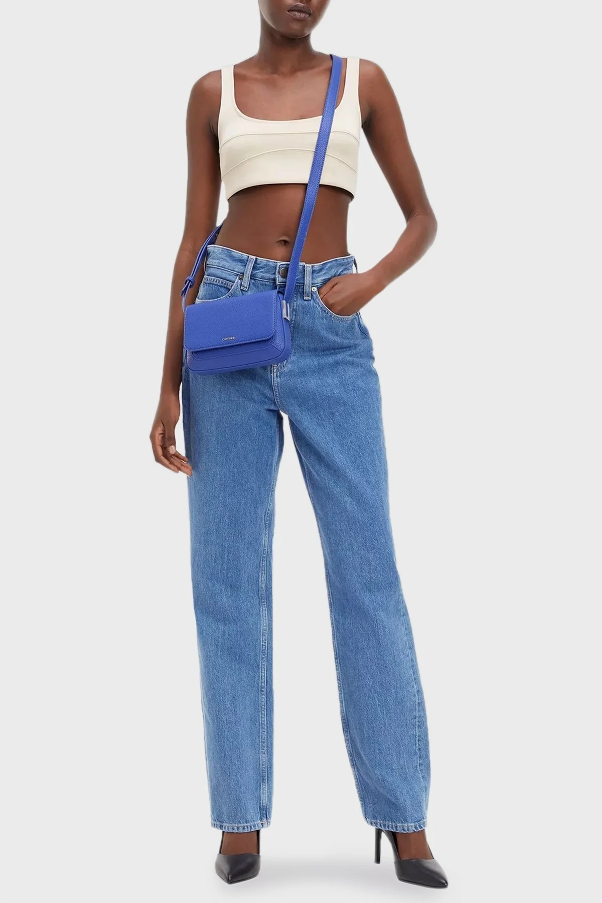 Calvin Klein Ayarlanabilir Çapraz Askılı K60K610619CG5 Bayan Çanta K60K610619 CG5 SAKS - 2