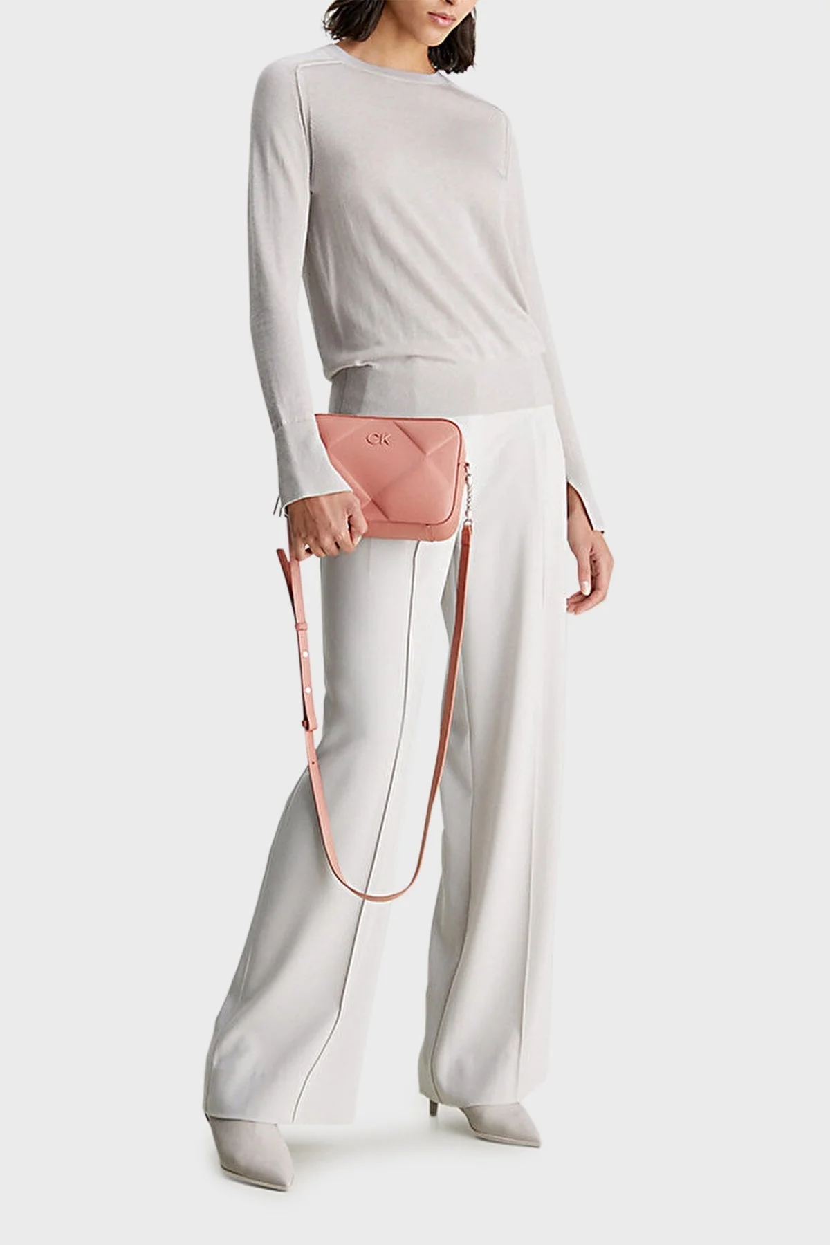 Calvin Klein Ayarlanabilir Omuz Askılı K60K610767VB8 Bayan Çanta K60K610767 VB8 PUDRA - 2