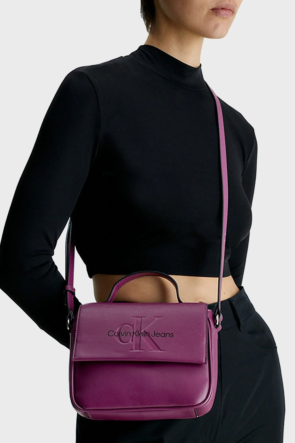 Calvin Klein Ayarlanabilir Omuz Askılı K60K610829VAC Bayan Çanta K60K610829 VAC MOR - 3