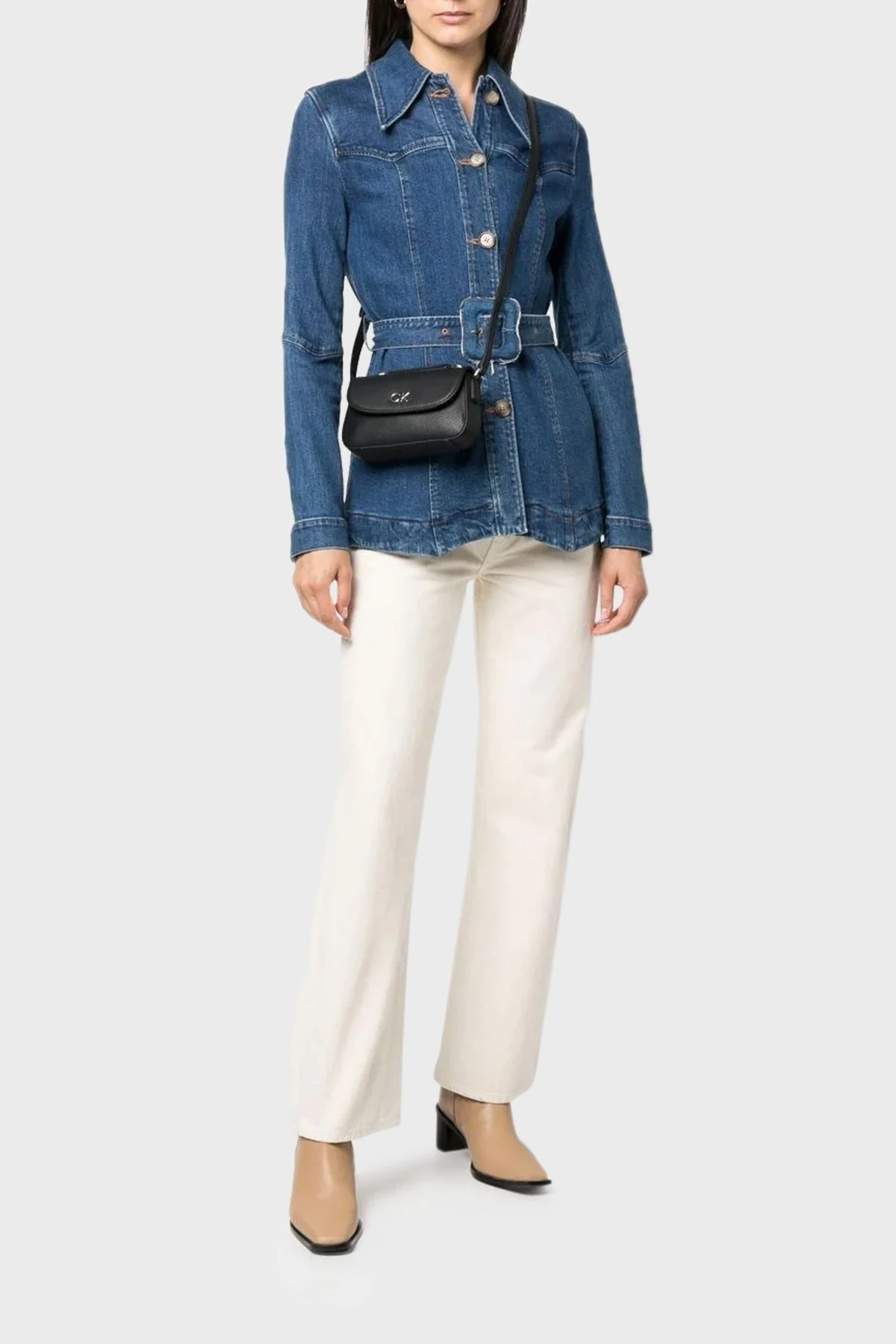 Calvin Klein Ayarlanabilir Omuz Askılı Mini Bayan Çanta K60K610197 BAX SİYAH - 2