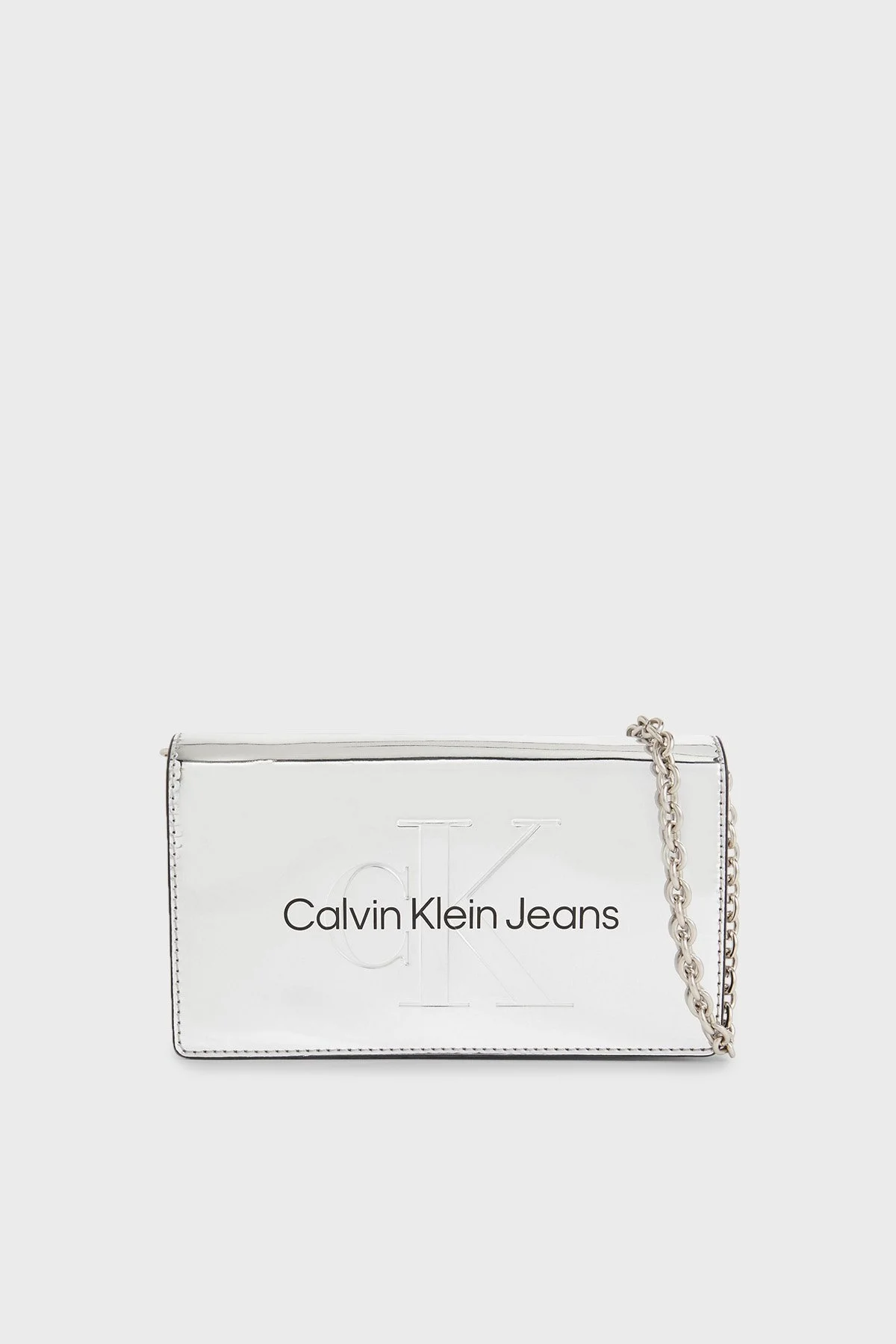 Calvin Klein Aynalı Zincir Askılı Bayan Çanta K60K610406 01O GÜMÜŞ - 1
