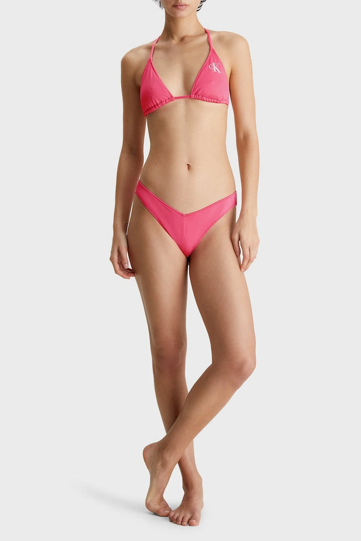Calvin Klein Bağlamalı Dolgulu Üçgen KW0KW01970XI1 Bayan Bikini Üstü KW0KW01970 XI1 PEMBE - 4