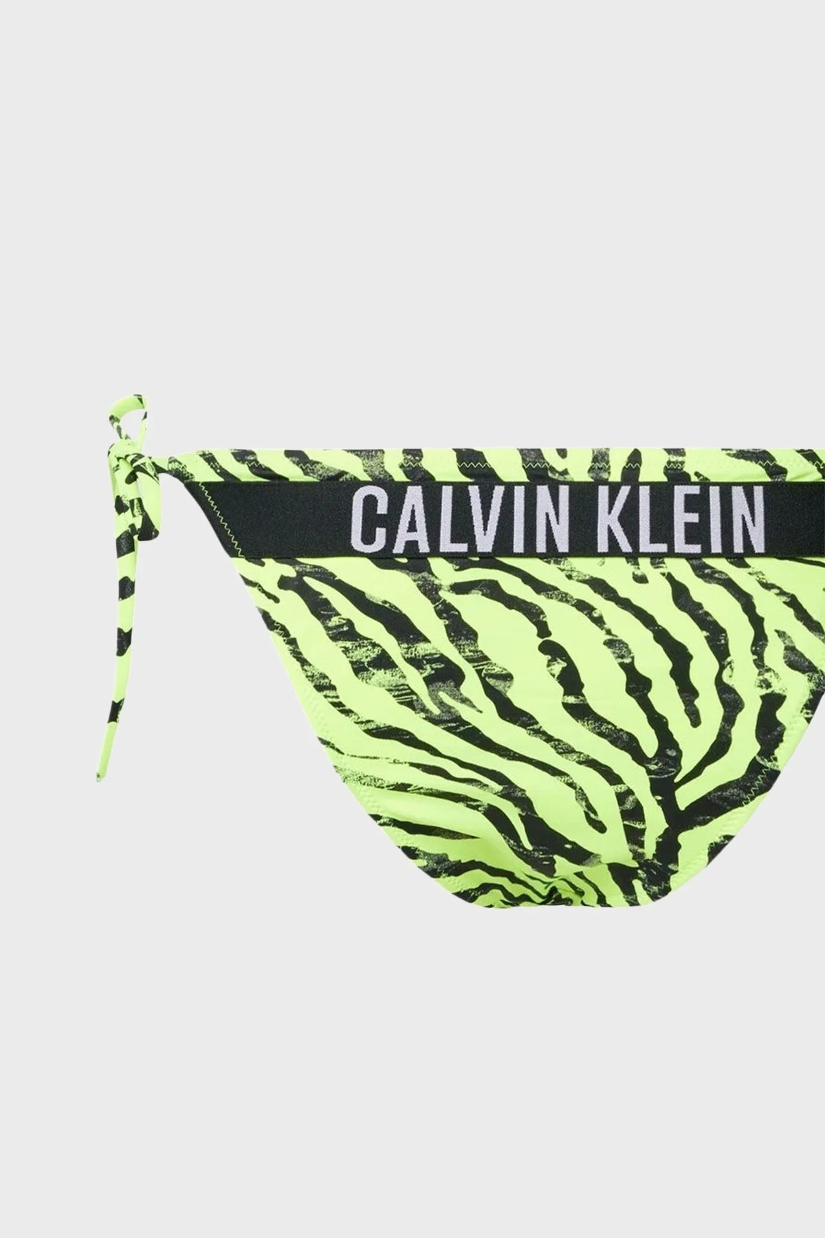 Calvin Klein Bağlamalı Logolu KW0KW023360IC Bayan Bikini Altı KW0KW02336 0IC YEŞİL-SİYAH - 3