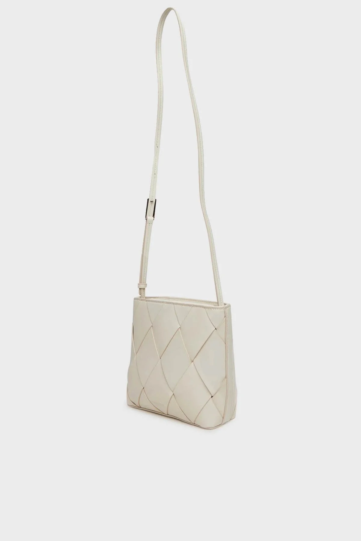 Calvin Klein Baklava Desenli Ayarlanabilir Askılı K60K61299167U Bayan Çanta K60K612991 67U BEYAZ - 8