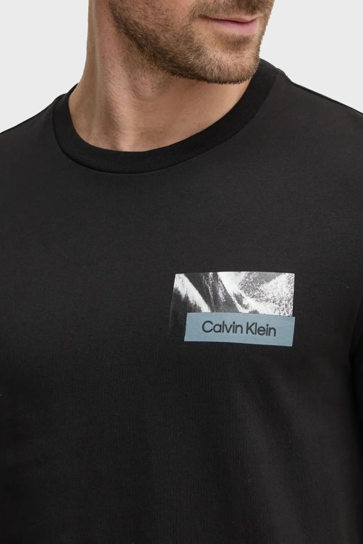 Calvin Klein Baskılı % 100 Pamuk Regular Fit Bisiklet Yaka K10K113799BEH Erkek T Shirt K10K113799 BEH SİYAH - 6