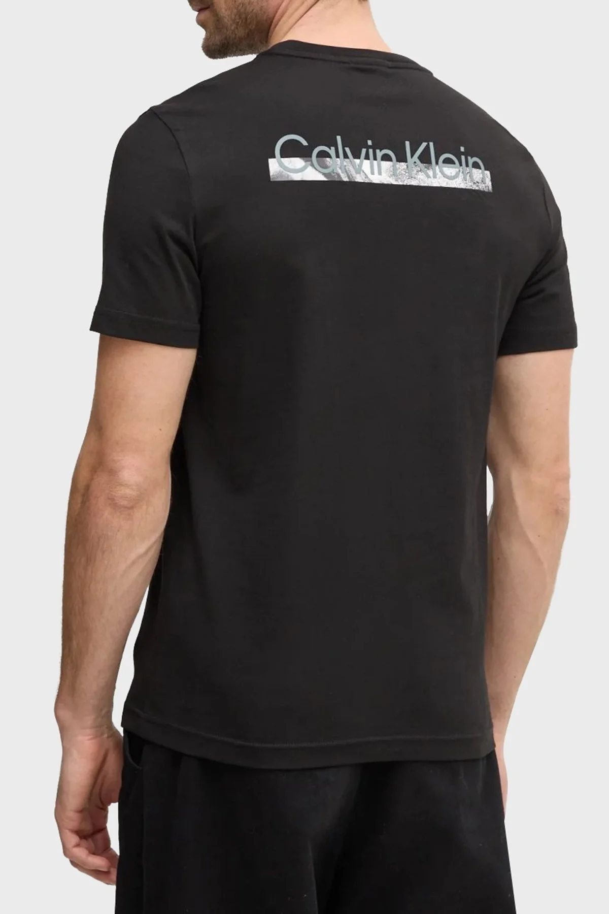 Calvin Klein Baskılı % 100 Pamuk Regular Fit Bisiklet Yaka K10K113799BEH Erkek T Shirt K10K113799 BEH SİYAH - 7