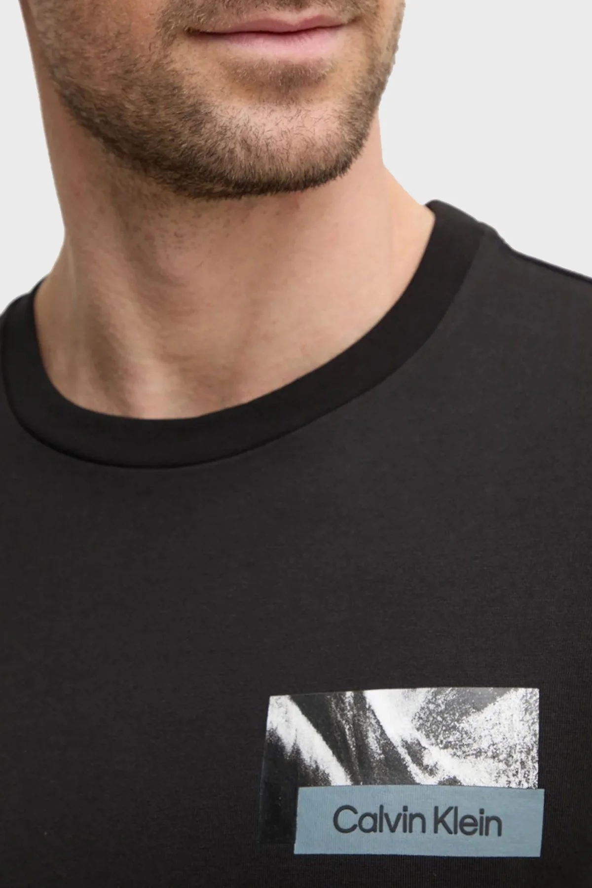 Calvin Klein Baskılı % 100 Pamuk Regular Fit Bisiklet Yaka K10K113799BEH Erkek T Shirt K10K113799 BEH SİYAH - 8