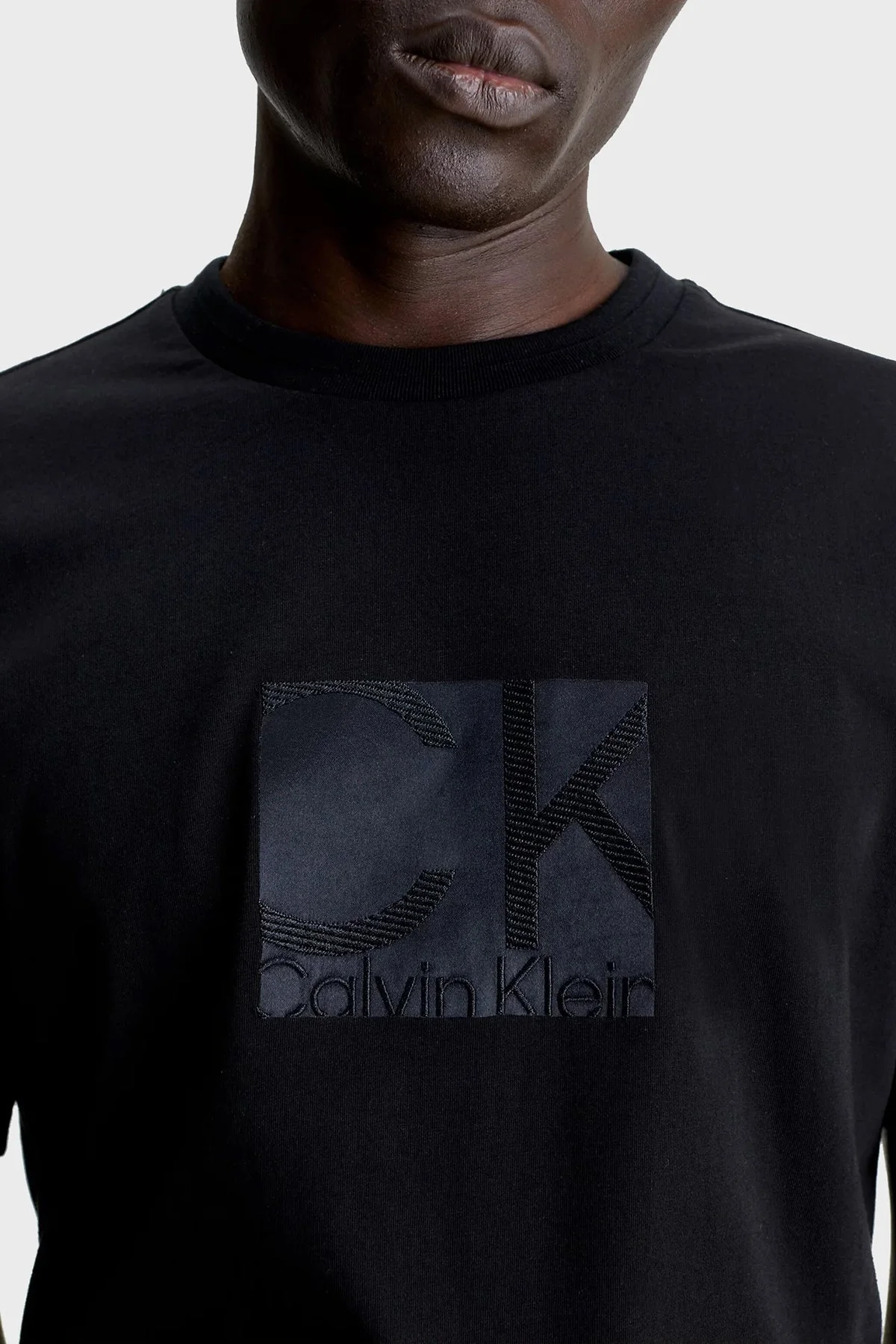 Calvin Klein Baskılı Bisiklet Yaka % 100 Pamuk Regular Fit K10K111125BEH Erkek T Shirt K10K111125 BEH SİYAH - 3