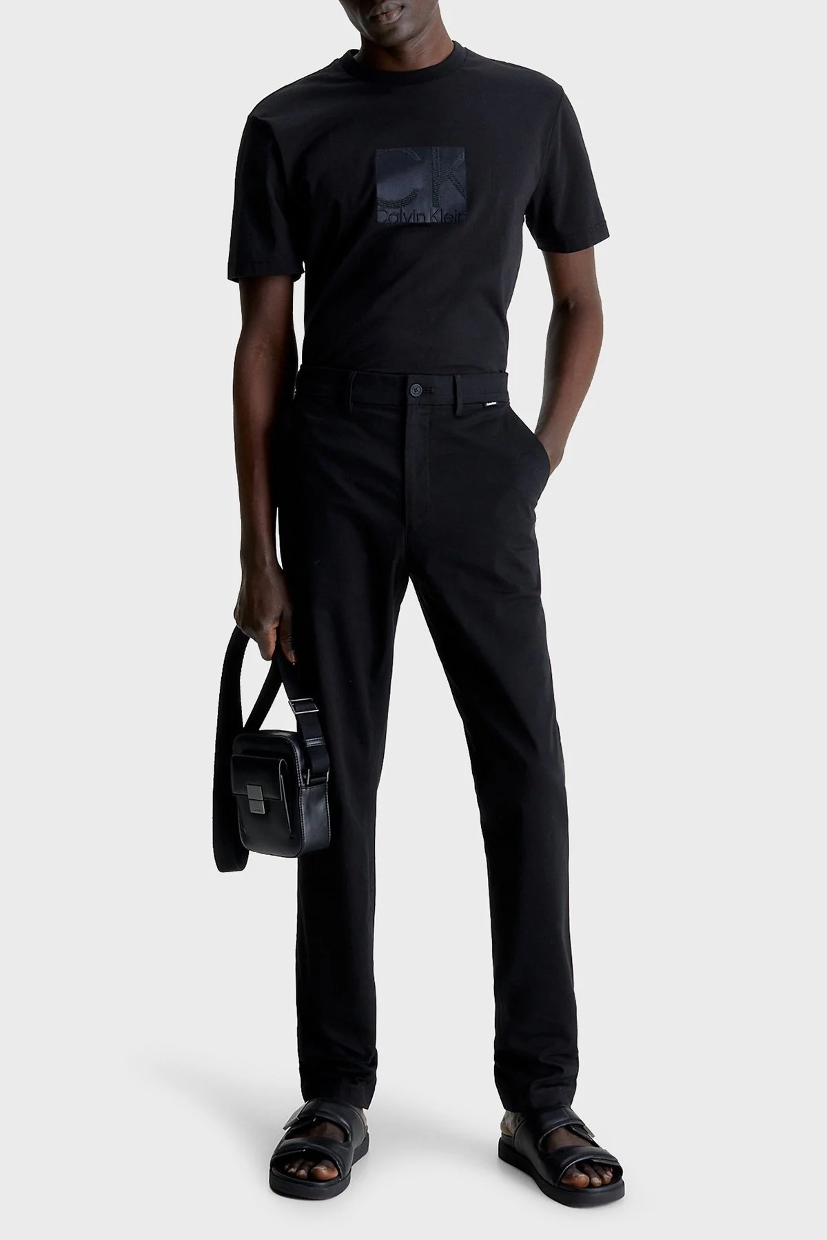 Calvin Klein Baskılı Bisiklet Yaka % 100 Pamuk Regular Fit K10K111125BEH Erkek T Shirt K10K111125 BEH SİYAH - 4