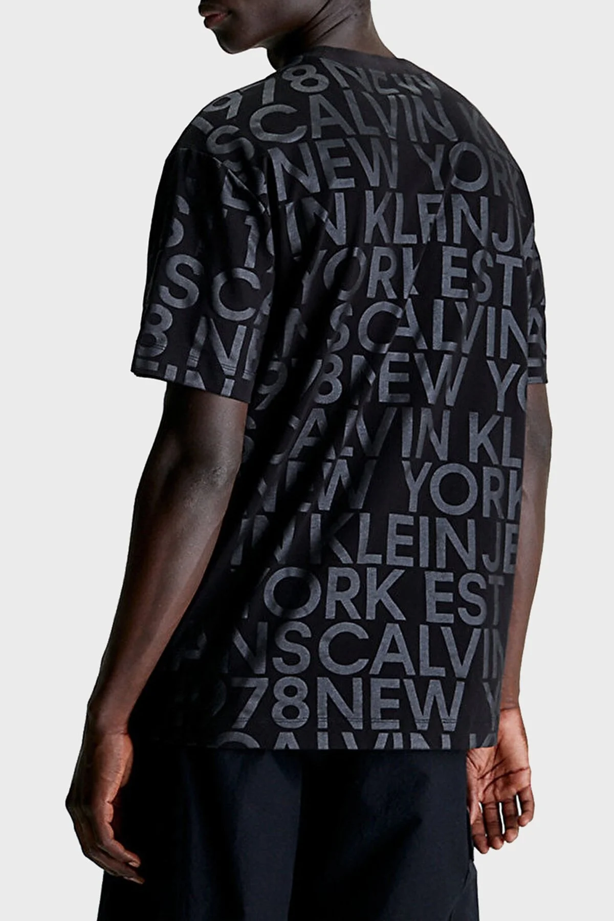 Calvin Klein Baskılı Bisiklet Yaka % 100 Pamuk Relaxed Fit J30J3246430GL Erkek T Shirt J30J324643 0GL SİYAH - 2