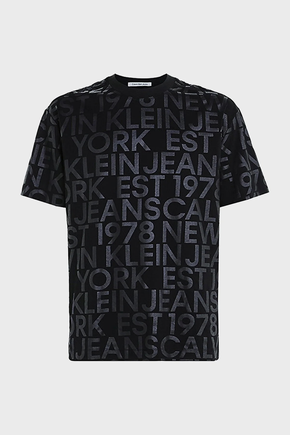 Calvin Klein Baskılı Bisiklet Yaka % 100 Pamuk Relaxed Fit J30J3246430GL Erkek T Shirt J30J324643 0GL SİYAH - 5
