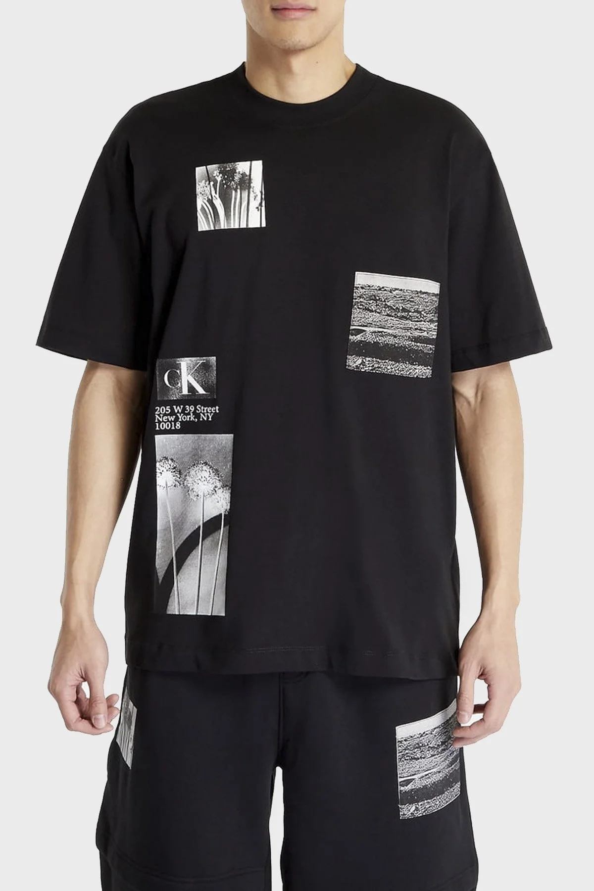 Calvin Klein Baskılı Bisiklet Yaka Organik Pamuklu Relaxed Fit Erkek T Shirt J30J322868 BEH SİYAH - 1