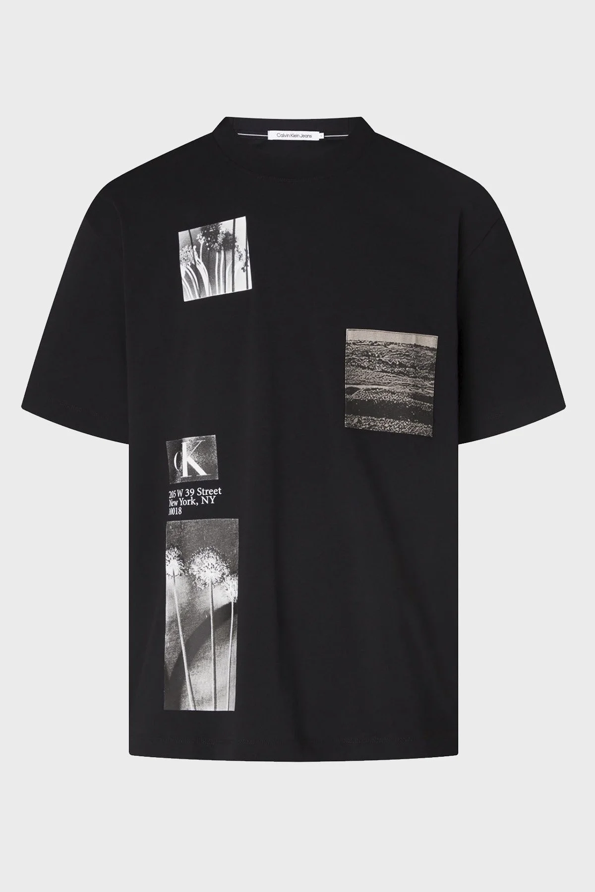 Calvin Klein Baskılı Bisiklet Yaka Organik Pamuklu Relaxed Fit Erkek T Shirt J30J322868 BEH SİYAH - 4