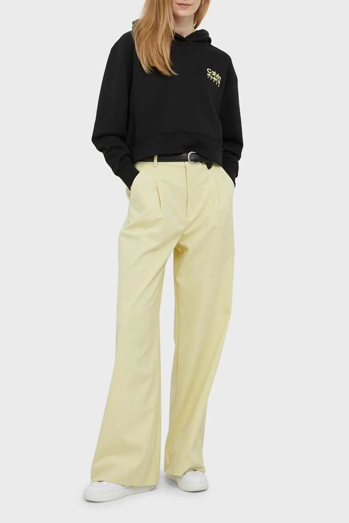 Calvin Klein Baskılı Kapüşonlu % 100 Pamuk Relaxed Fit J20J221657BEH Bayan Sweat J20J221657 BEH SİYAH - 4