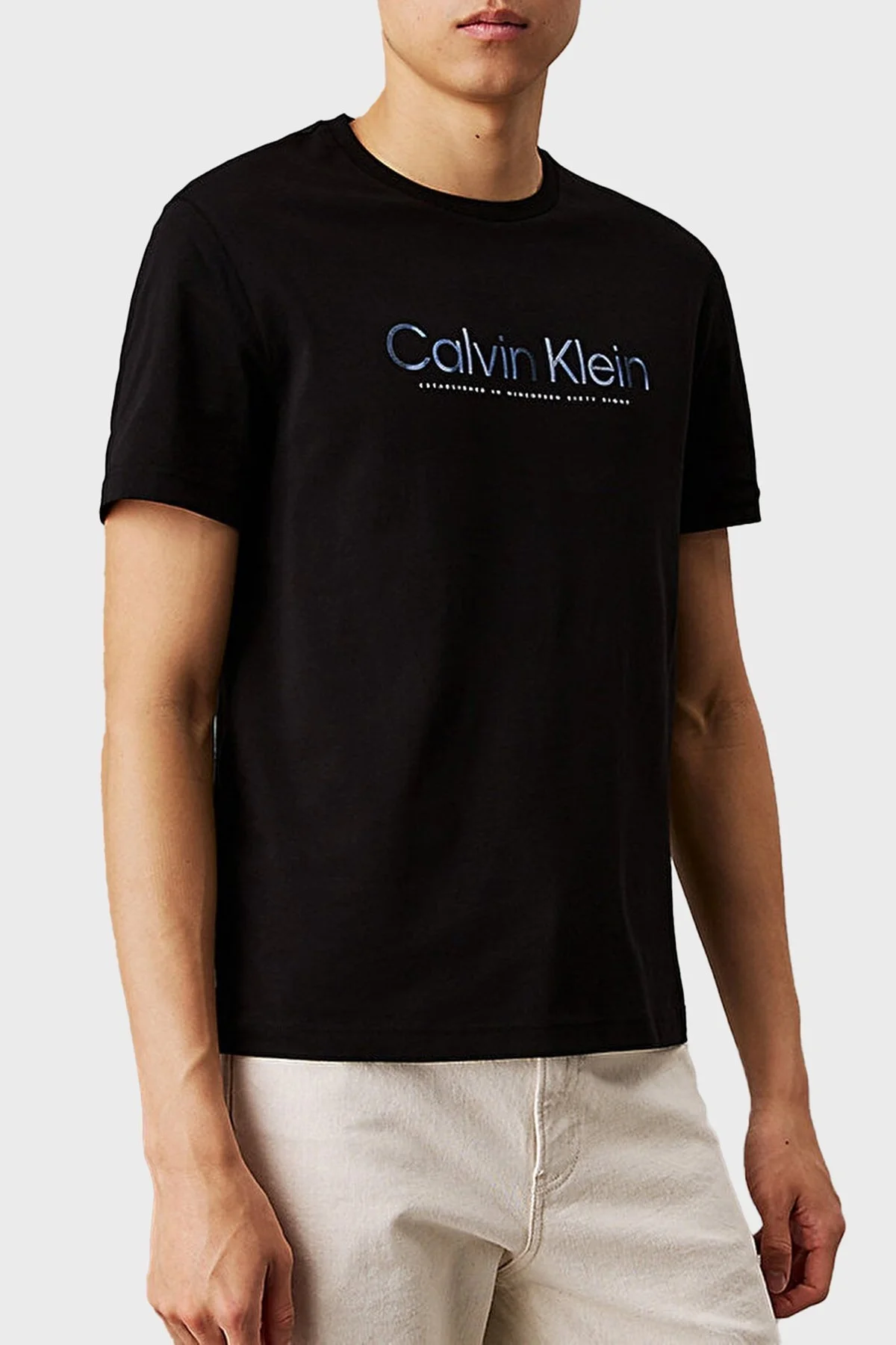 Calvin Klein Baskılı Pamuklu Regular Fit Bisiklet Yaka K10K114162BEH Erkek T Shirt K10K114162 BEH SİYAH - 5