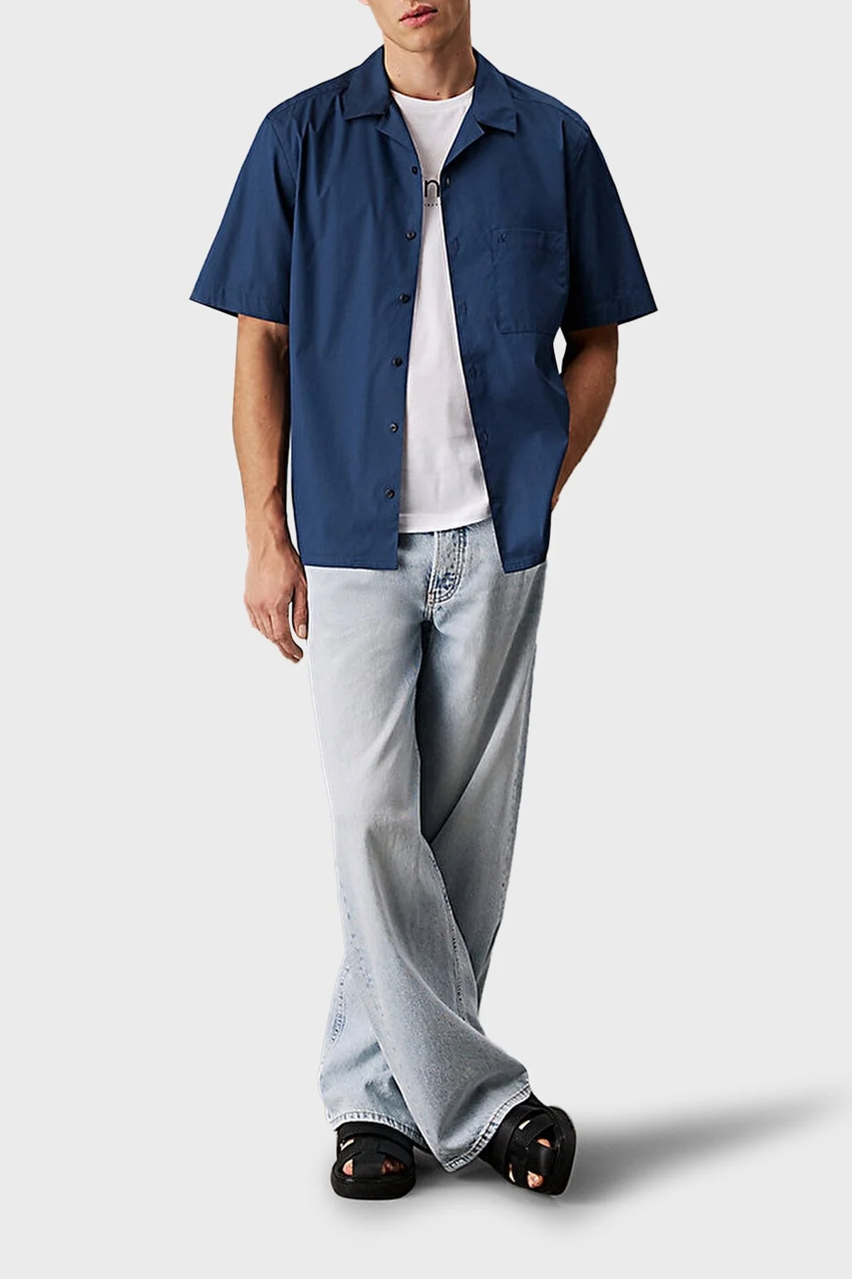 Calvin Klein Baskılı Pamuklu Regular Fit Bisiklet Yaka K10K114162YAF Erkek T Shirt K10K114162 YAF BEYAZ - 6